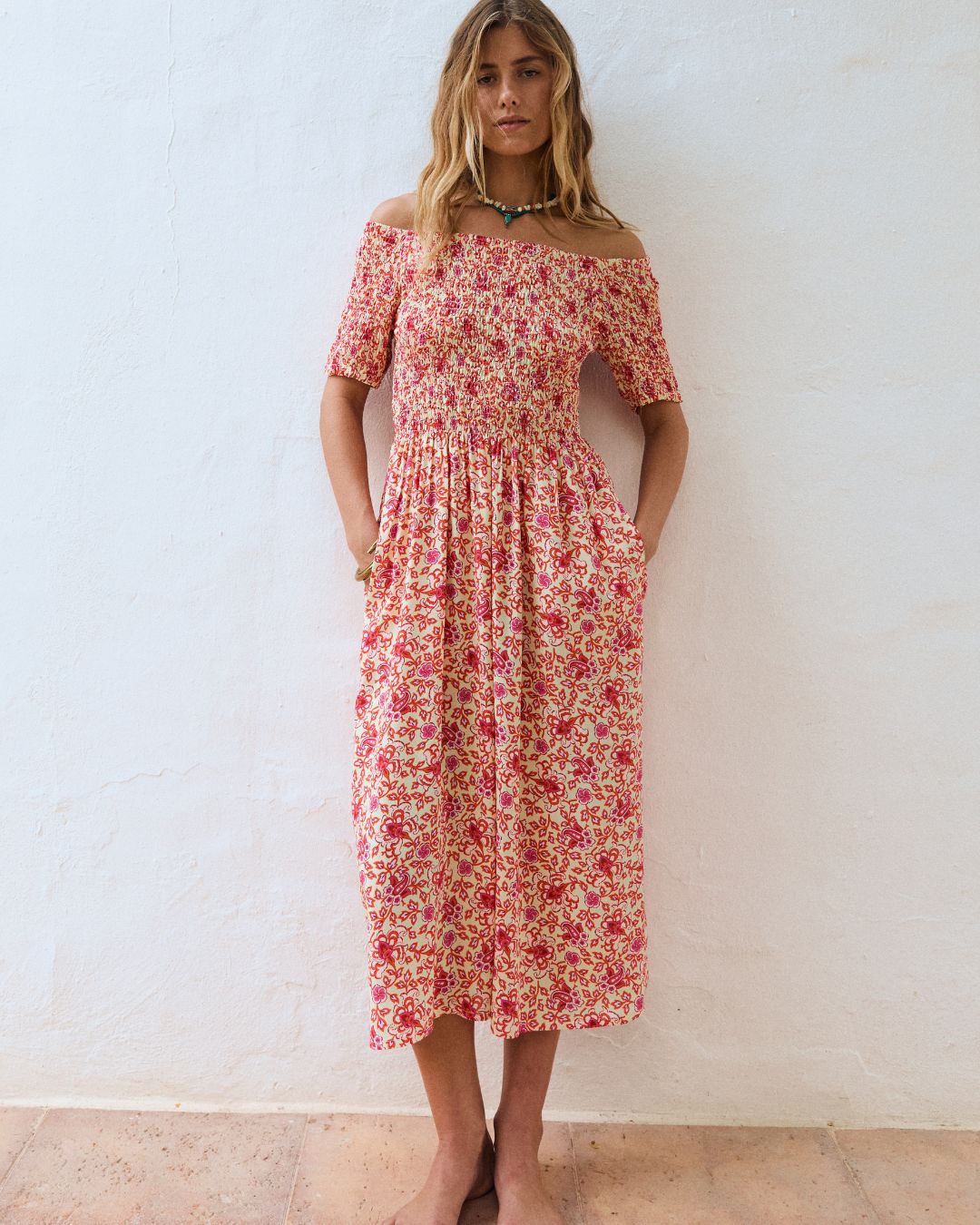 LEONORE Scarlet Bloom dress