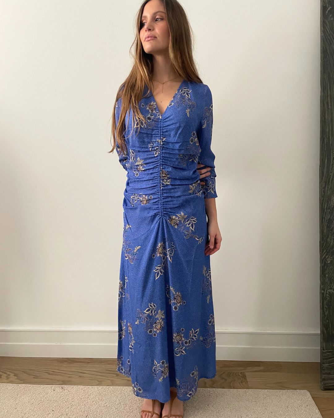 PAMELA NEW Blue bloom dress