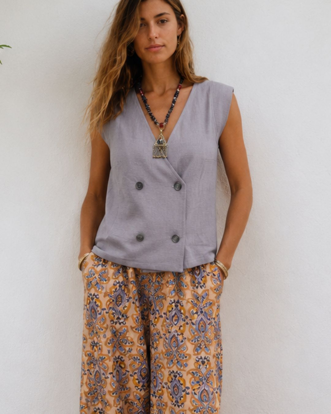 ELIANA Blue cloud vest