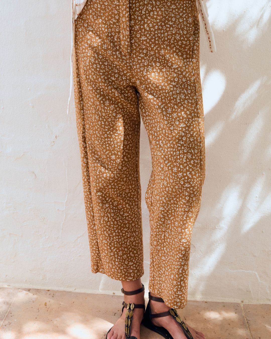 RAYAN Mustard flowers pants