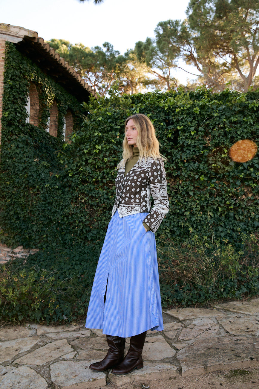 Falda Gabi blue stripes