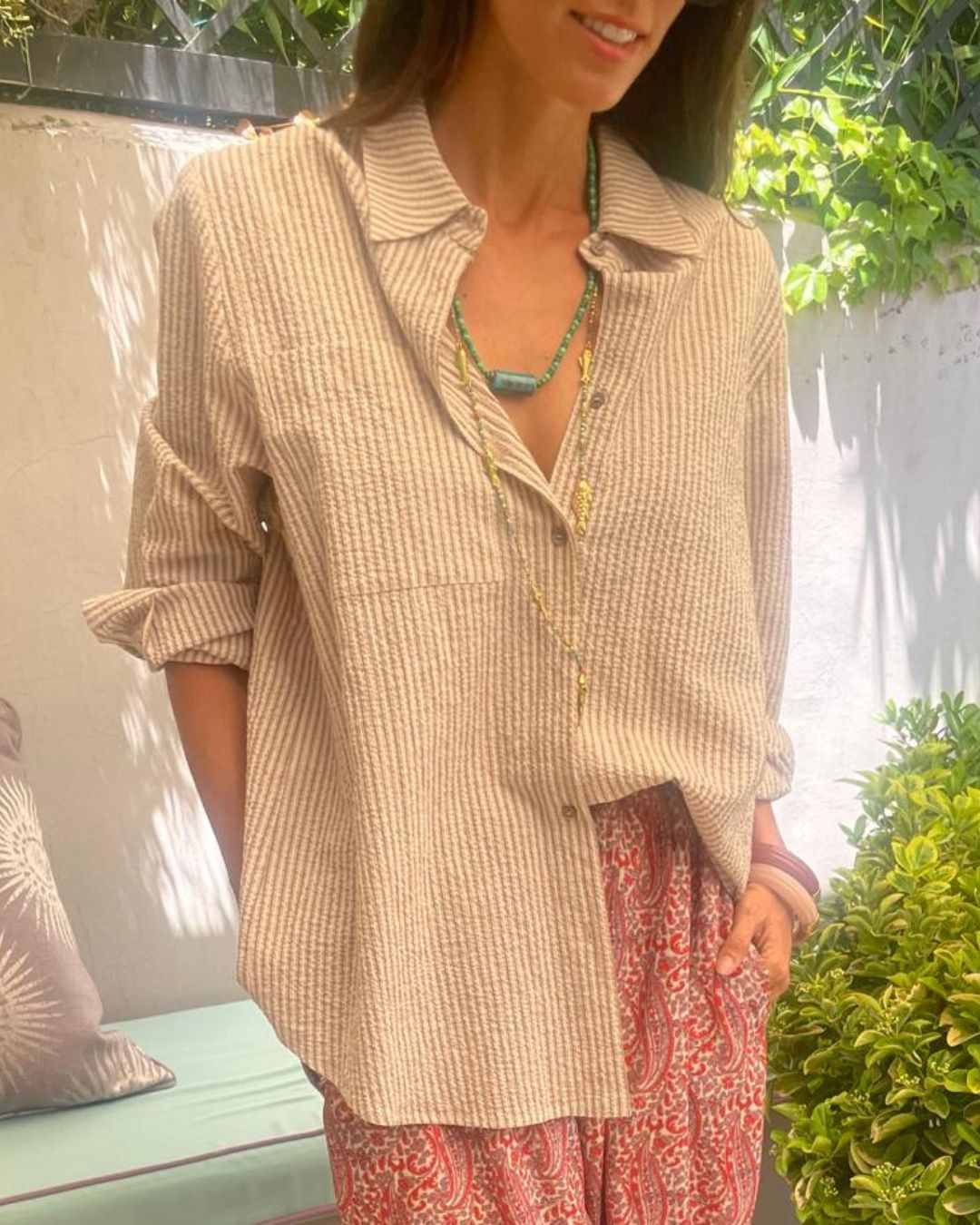 JOE Blouse Beige stripes