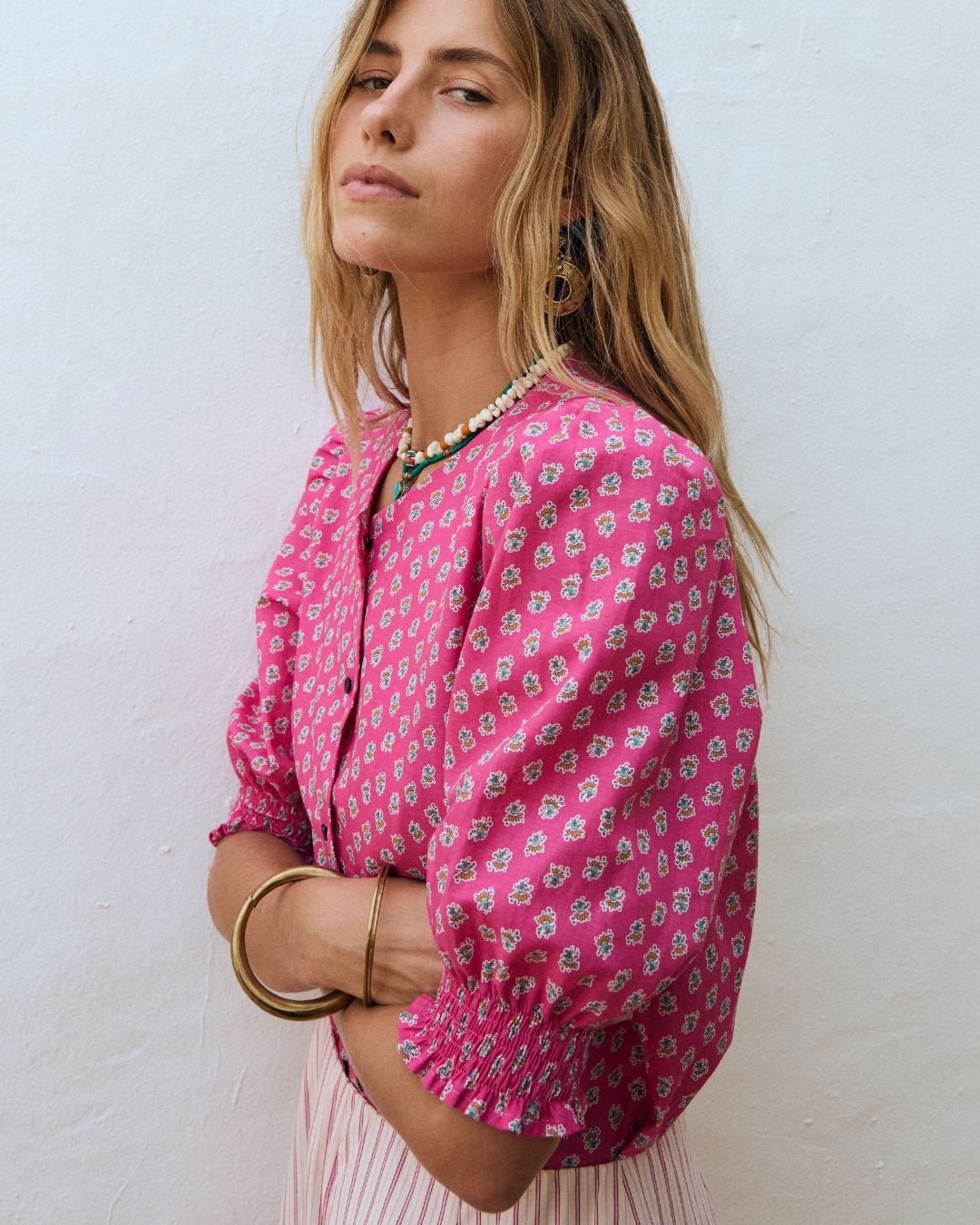 Blusa CLEO Pink jaipur