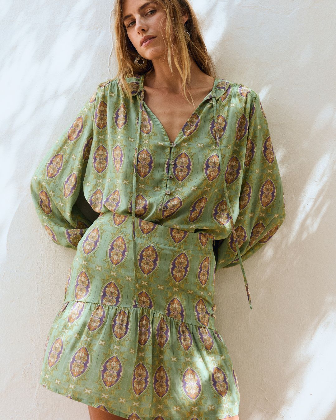 Blusa PETUNIA Verdelite mosaic