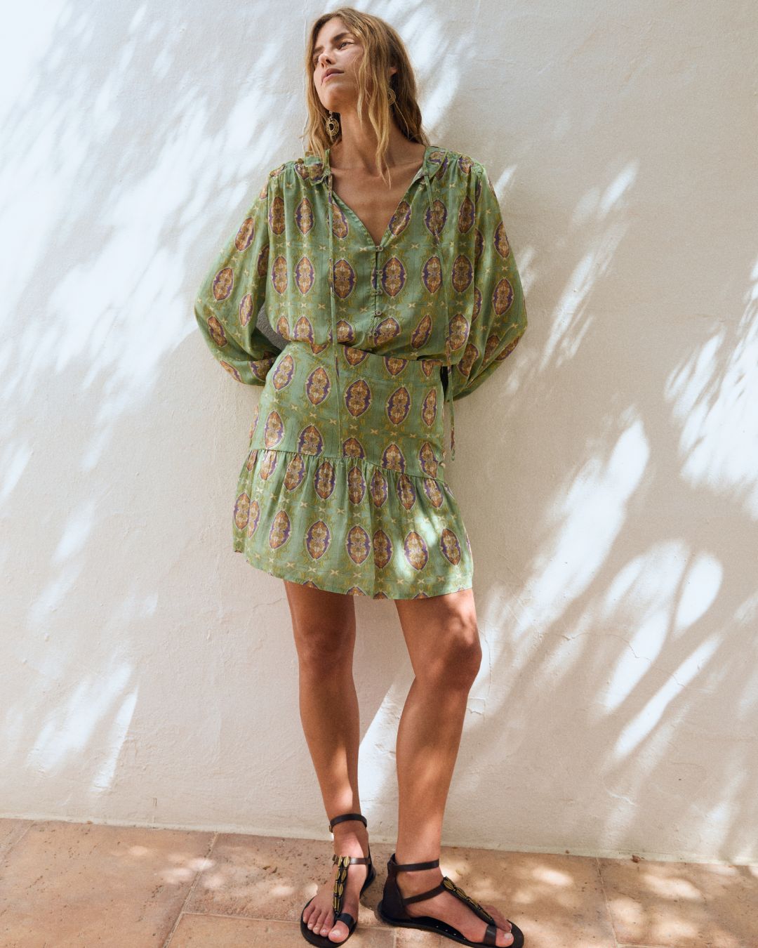 Blusa PETUNIA Verdelite mosaic