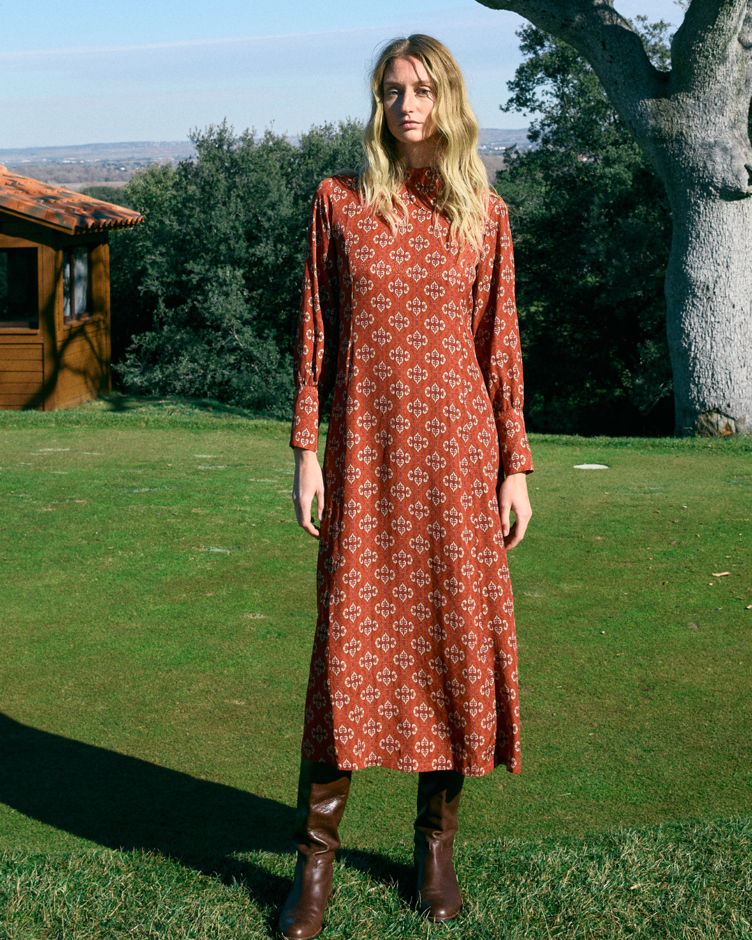 Vestido Violette Red tapestry