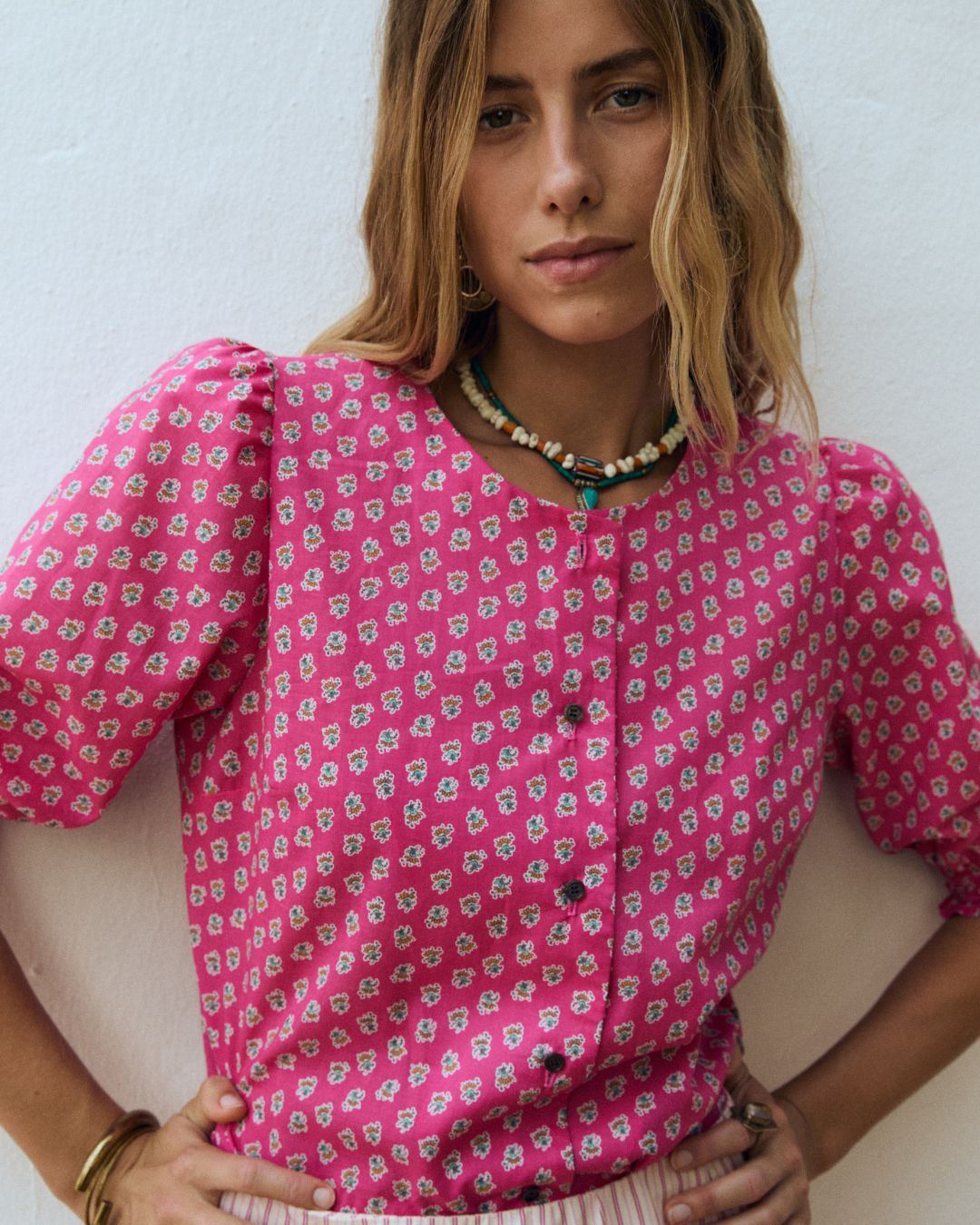 Blusa CLEO Pink jaipur