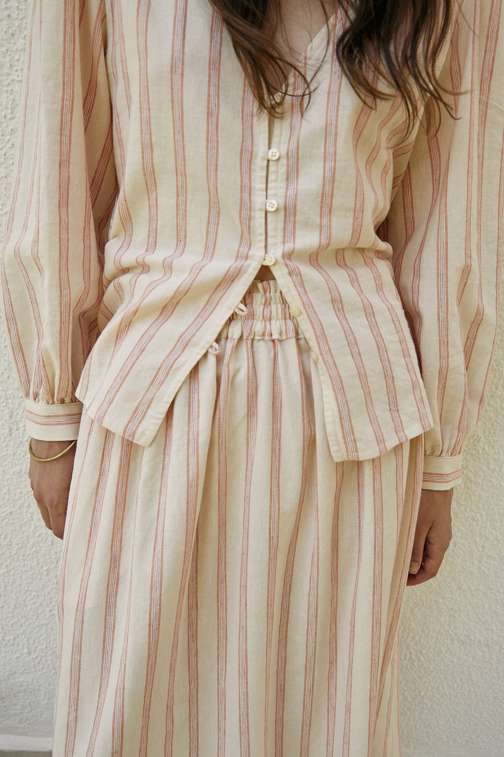 CECILIE skirt with rustic stripes