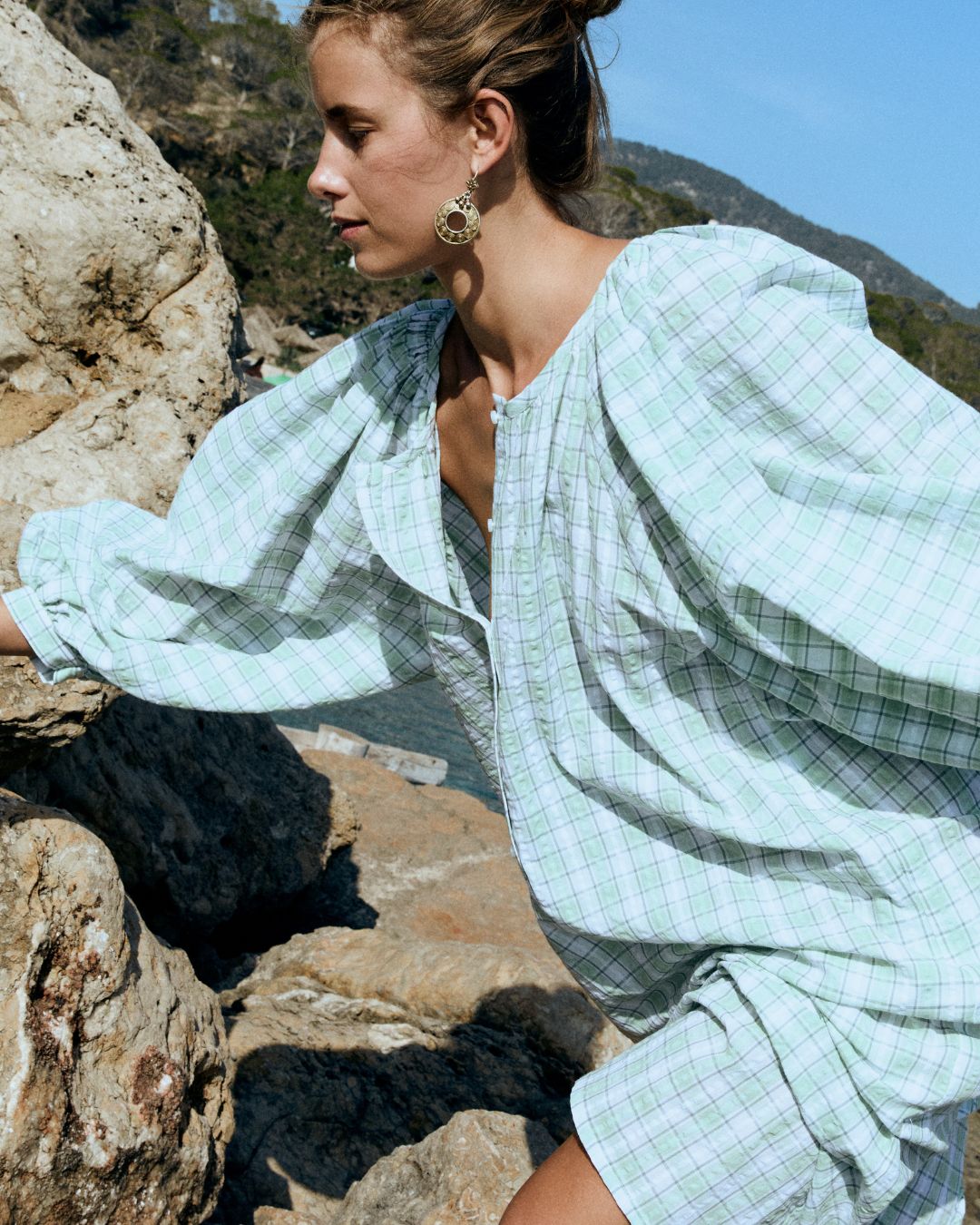 ALE Green check dress