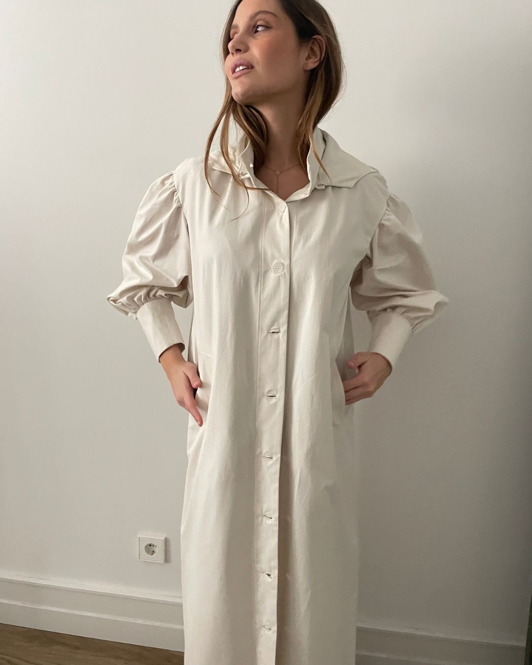 White Matte Waterproof Trench Coat