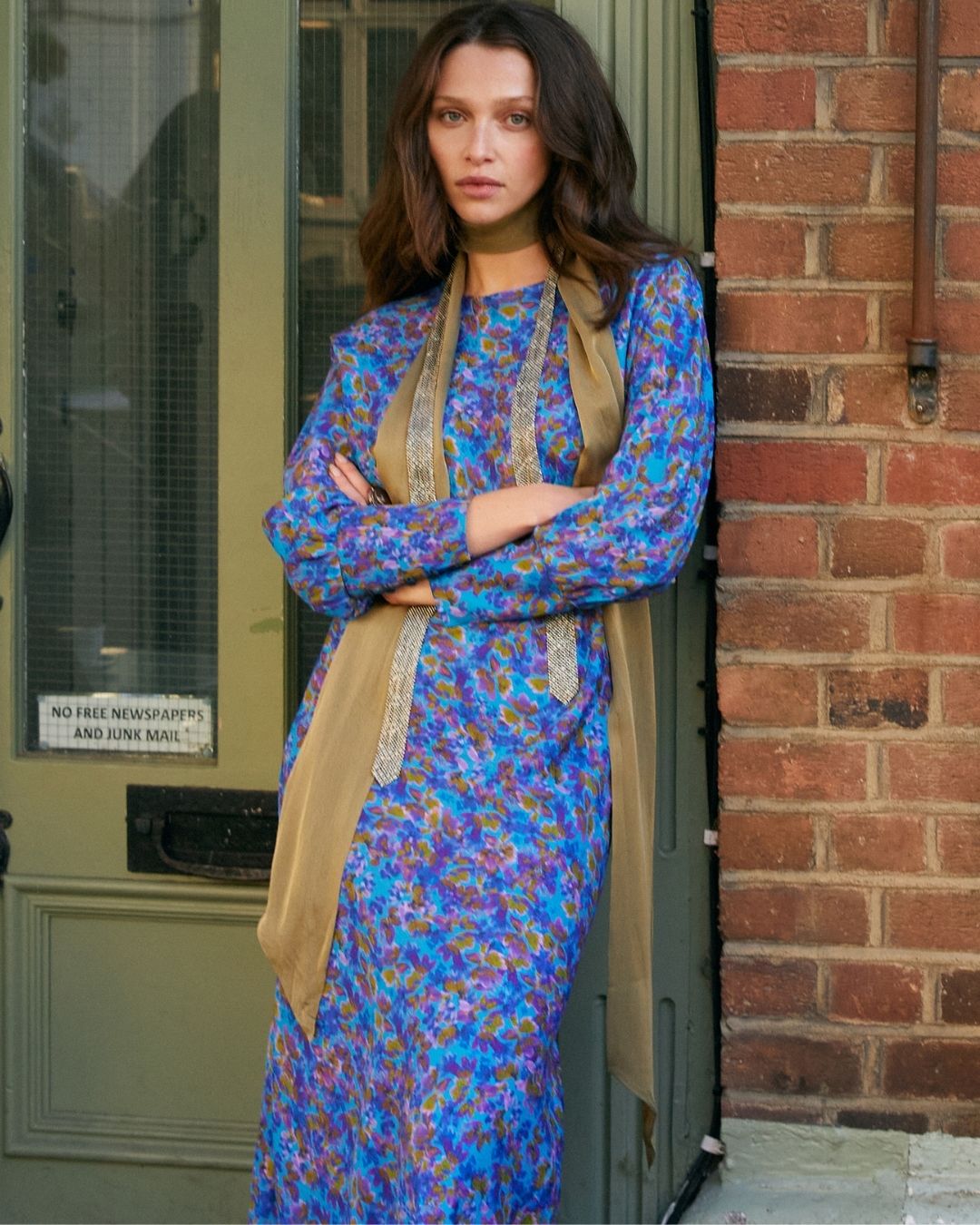 Berta Blue Flowers Dress