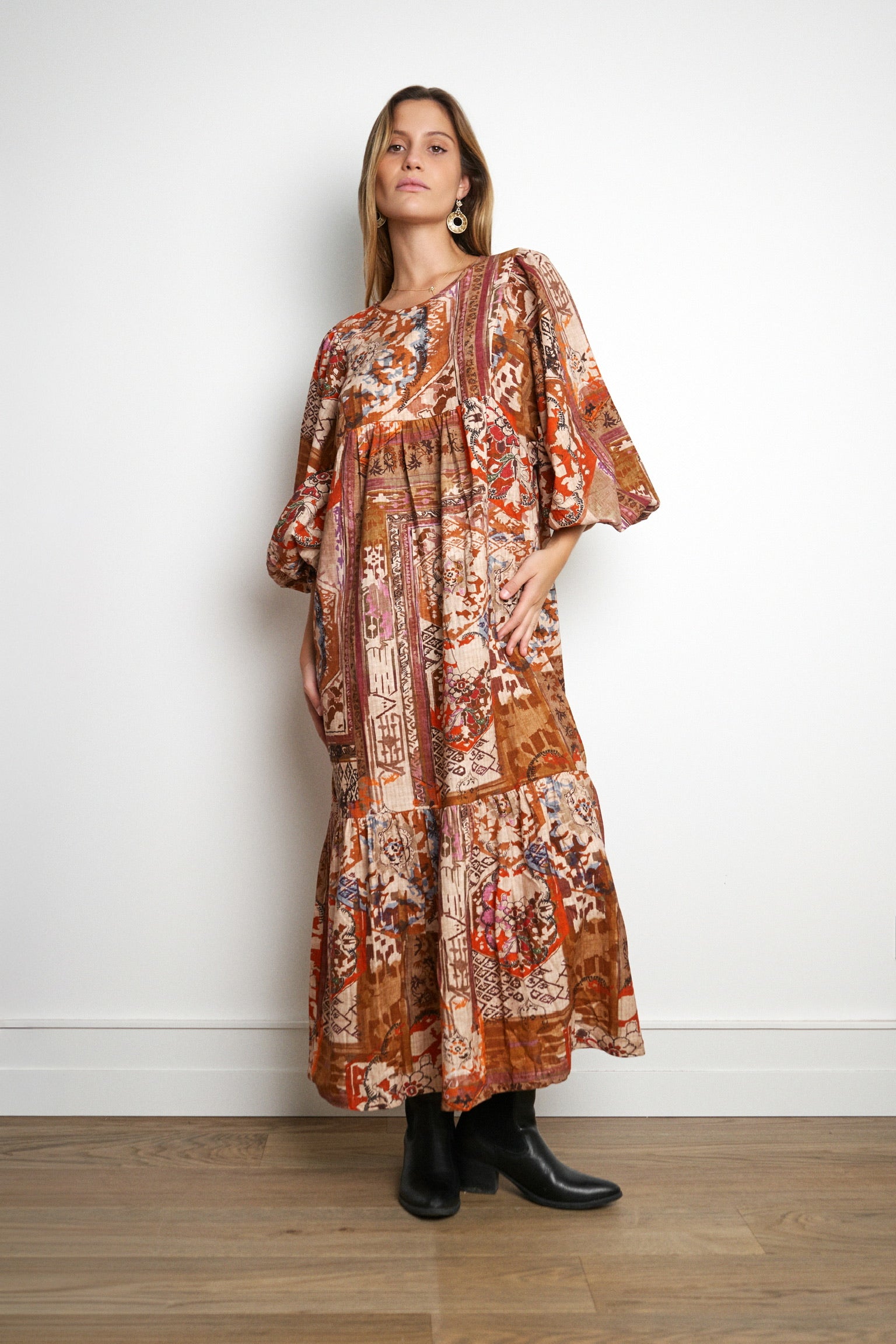 Vestido Bernie Boho caramel