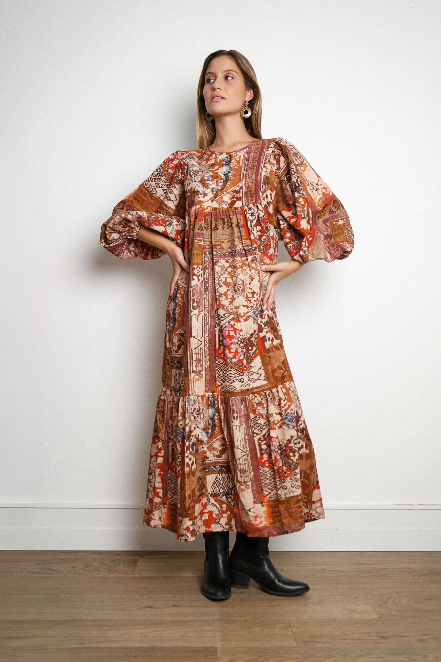 Vestido Bernie Boho caramel
