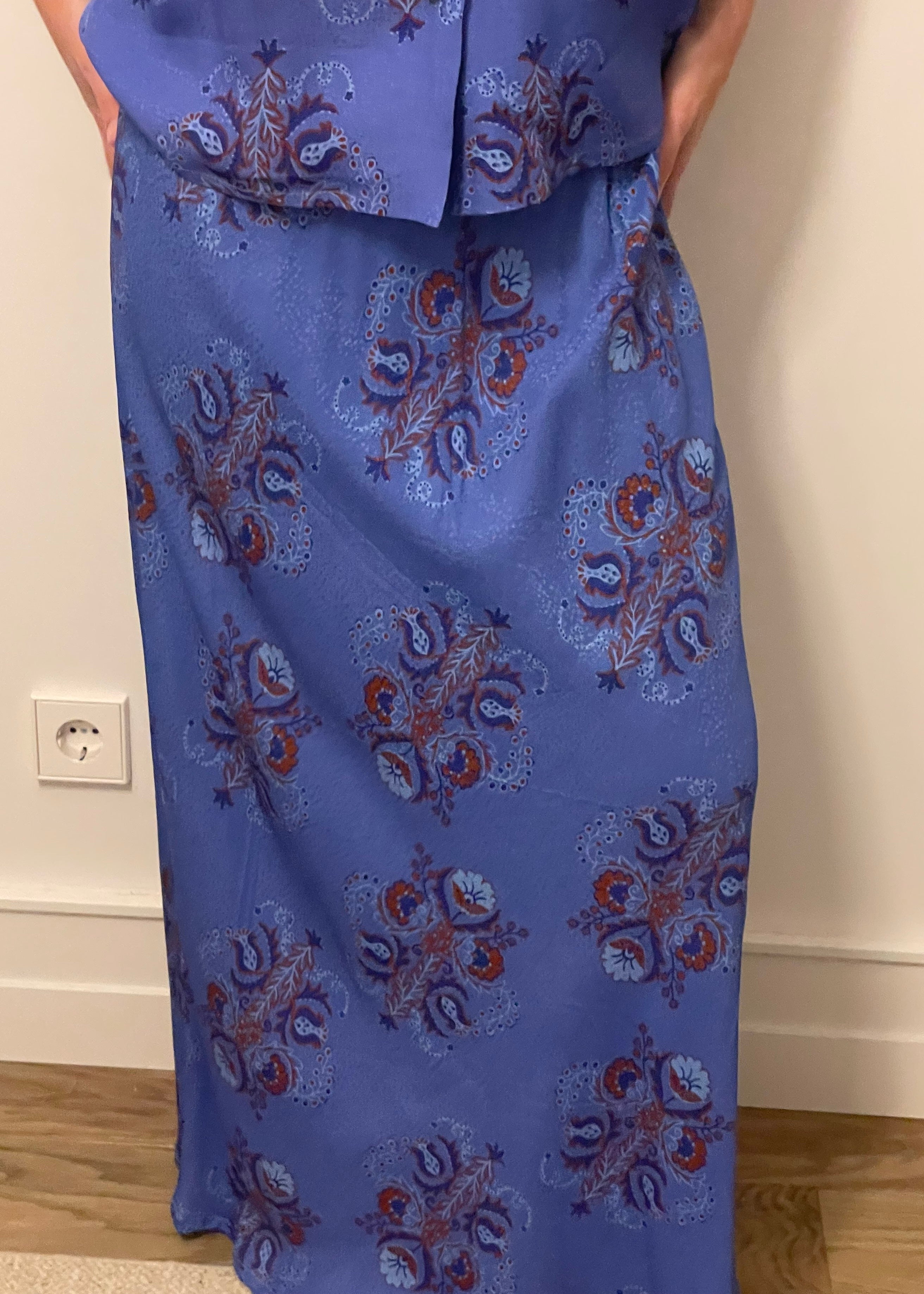 Falda Mafalda blue winter