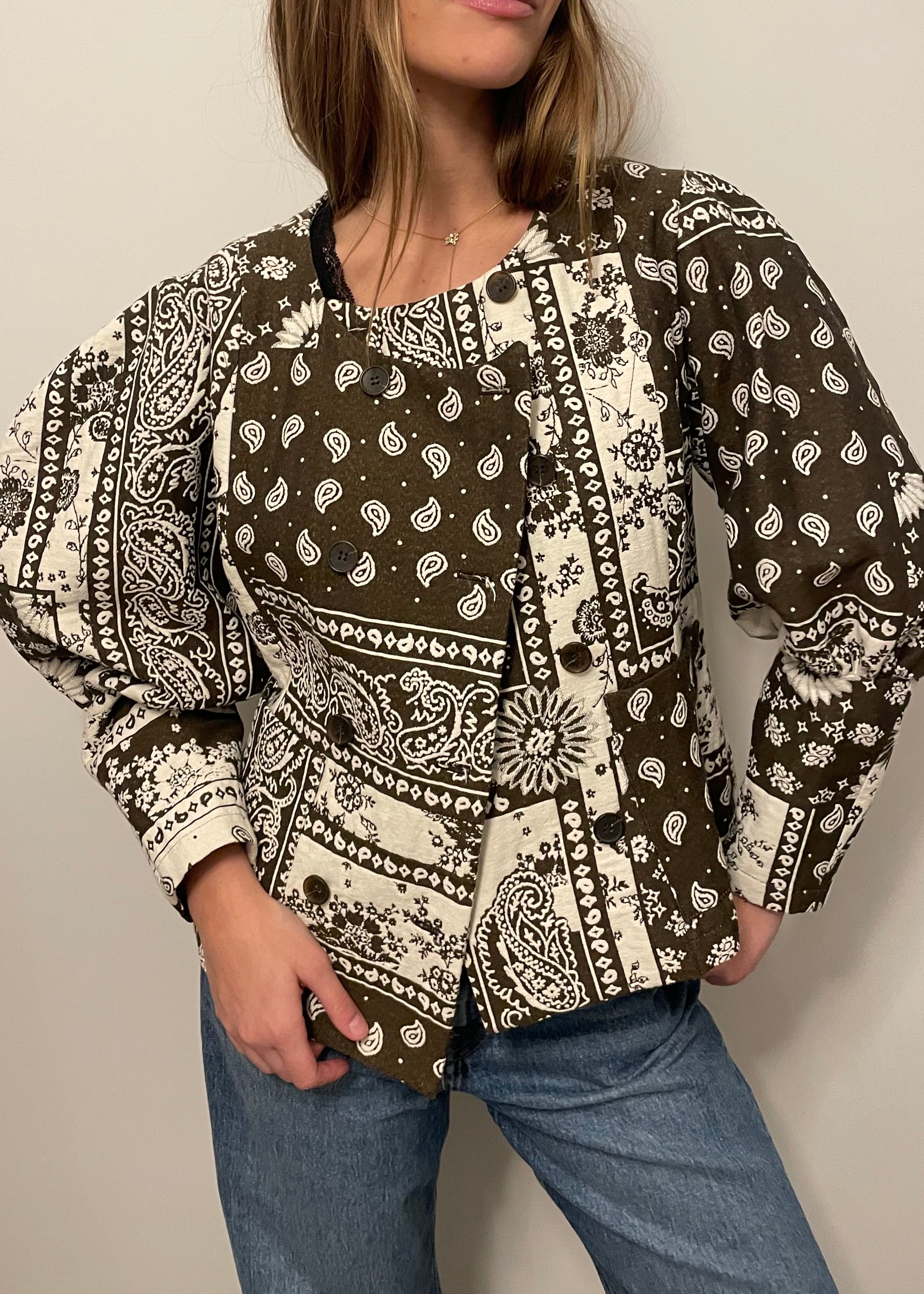 Chaqueta Sharon brown paisley