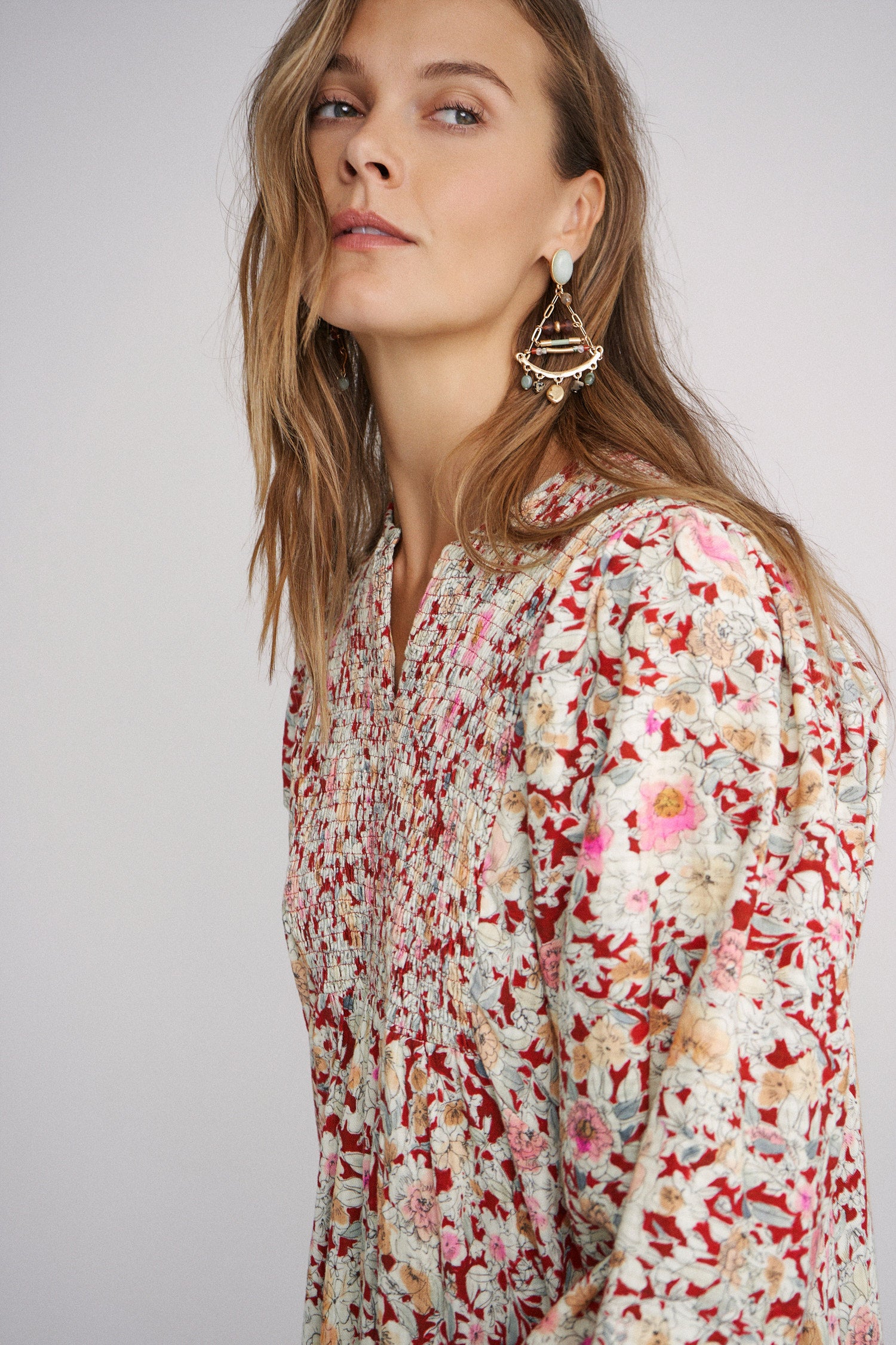 Vestido Bernie Bloom red