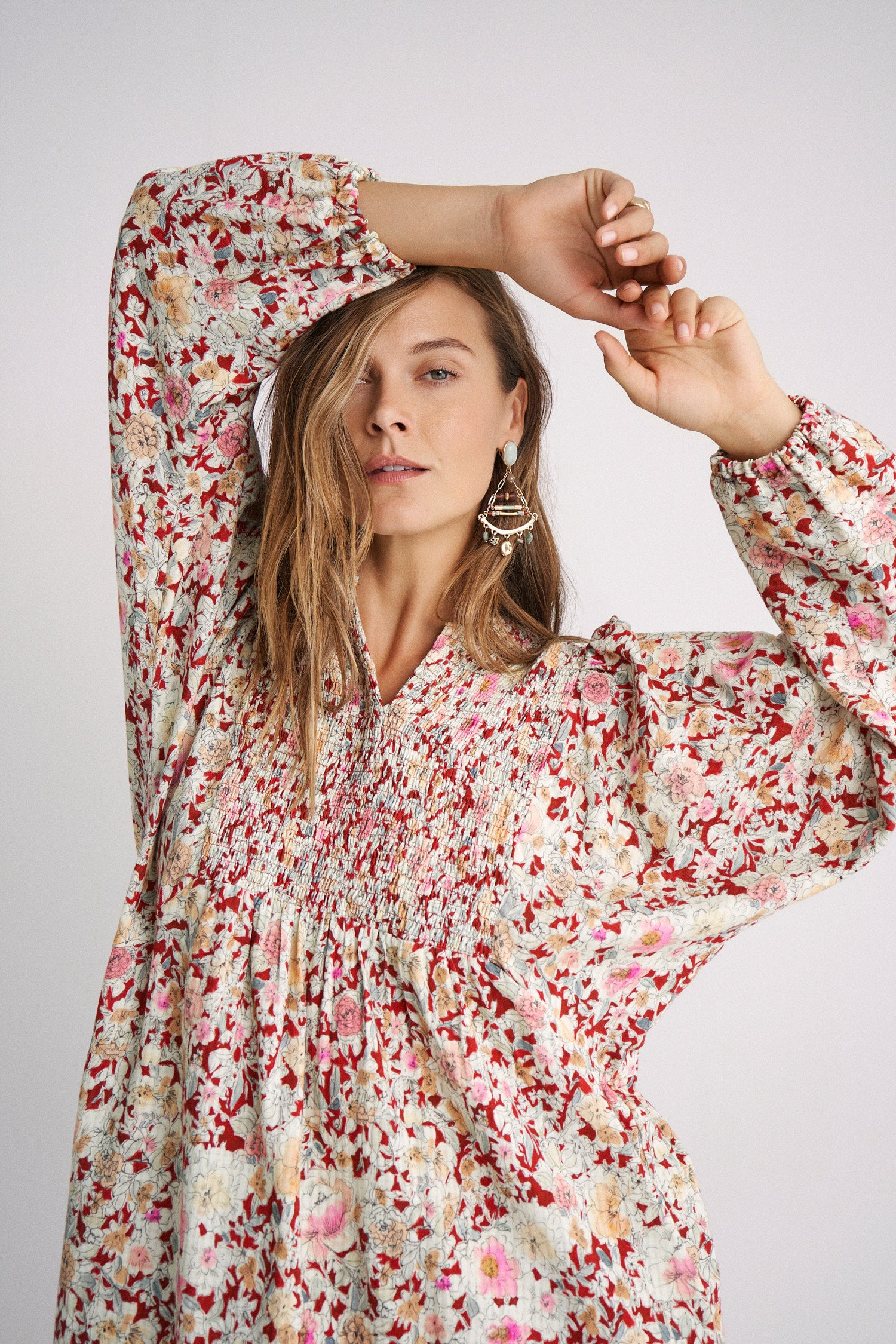 Vestido Bernie Bloom red