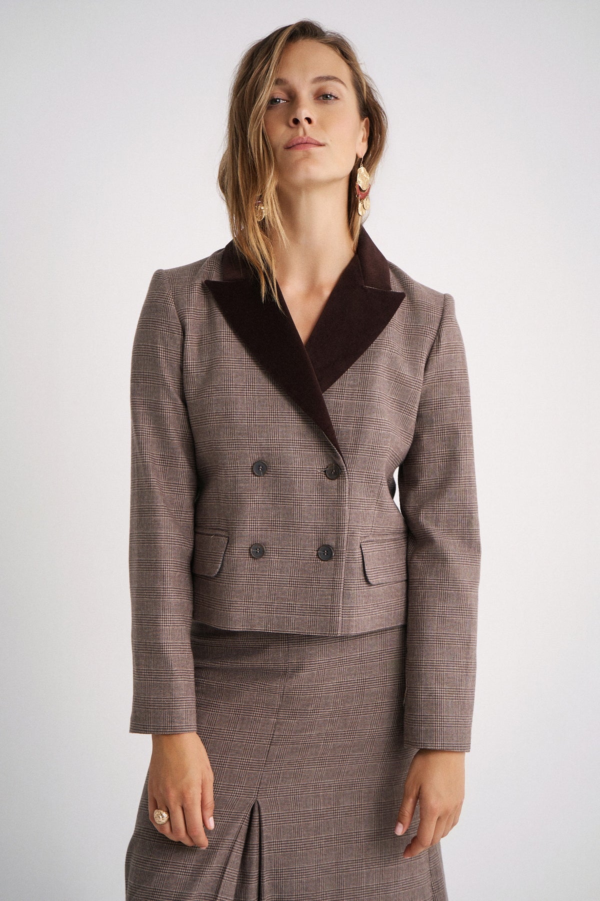 Chaqueta Filip Brown checks