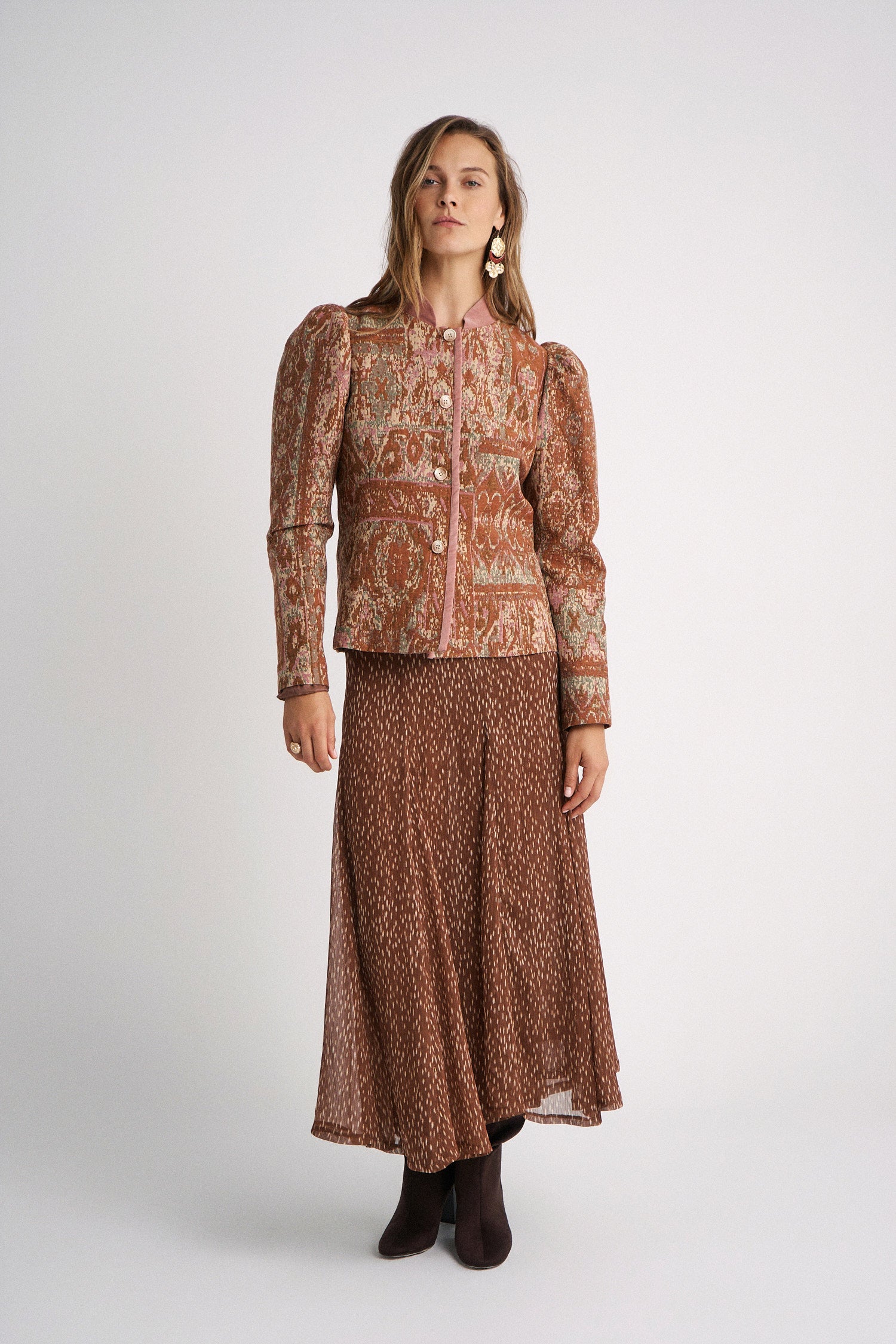 Amelia Rust tapestry jacket