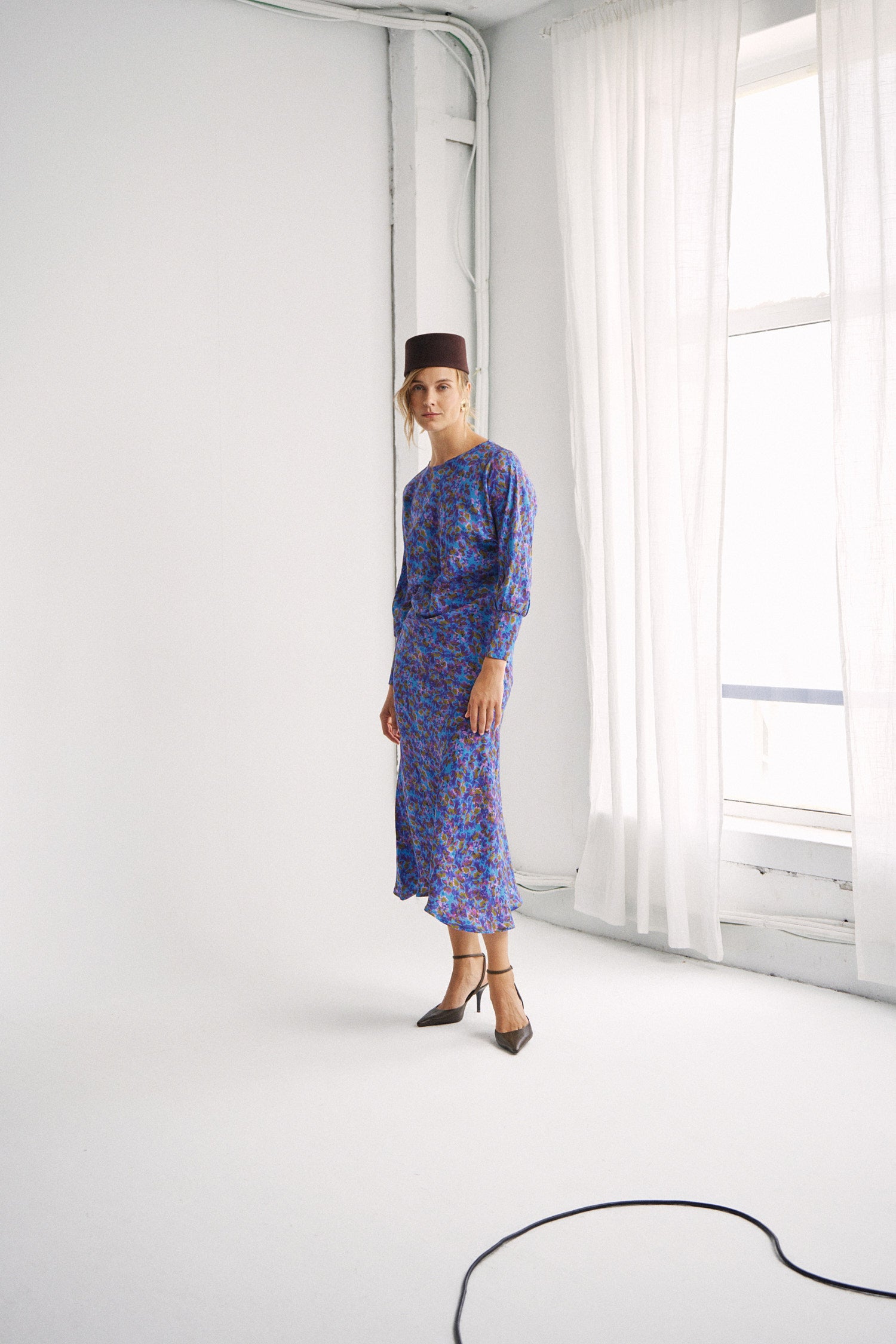 Vestido Berta Blue Flowers