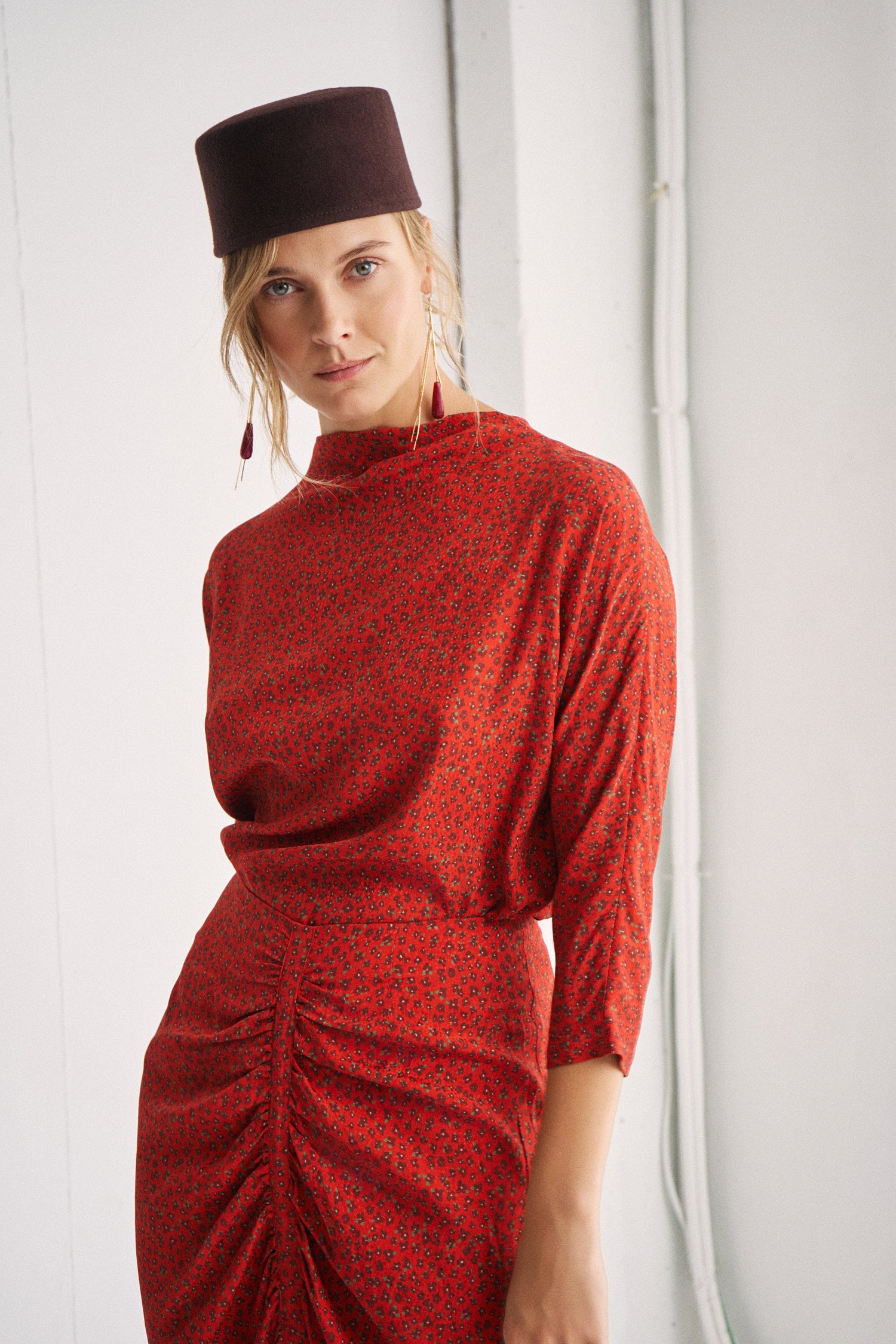 Blusa Laia Red flowers