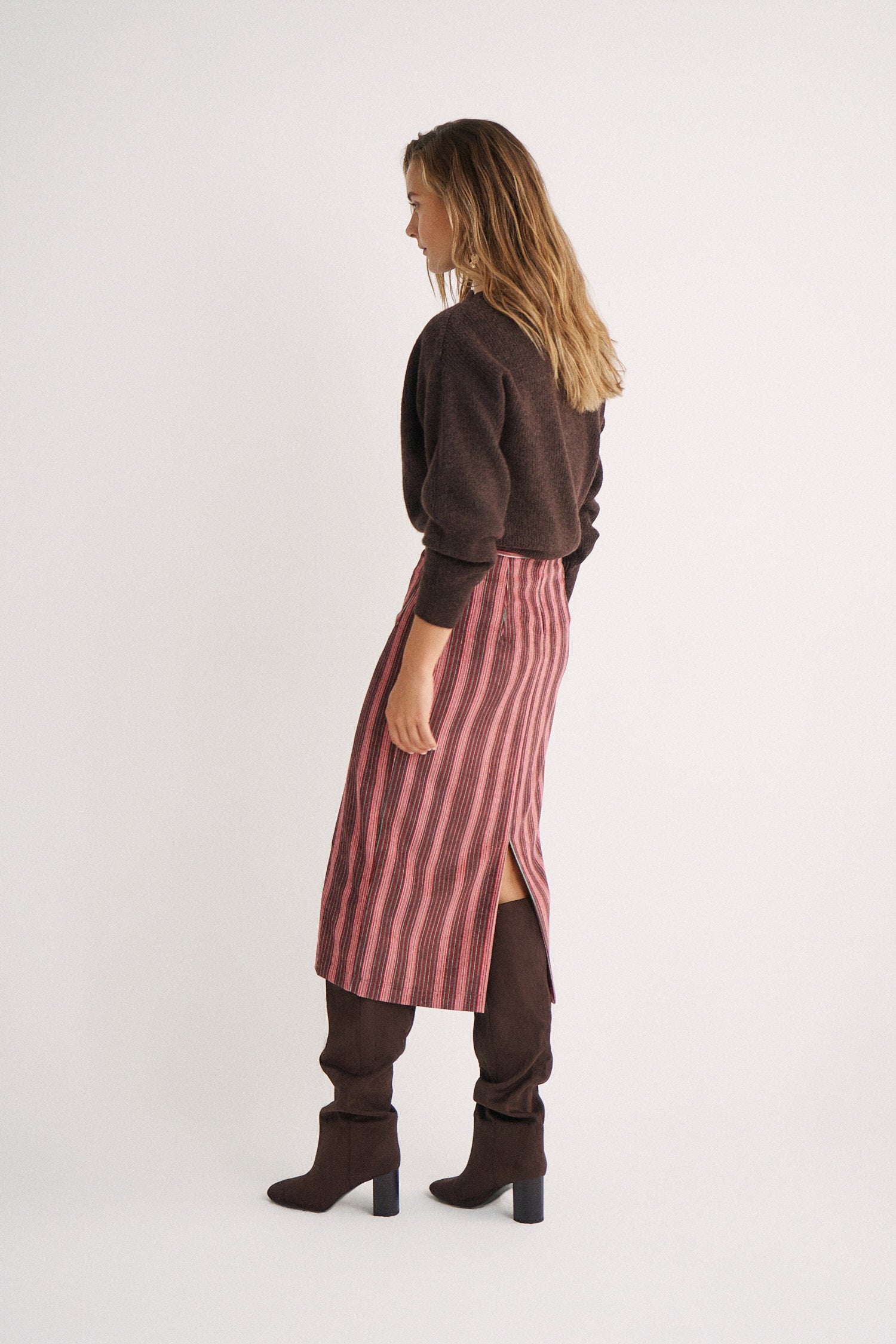 Falda Eulalia Granate stripes