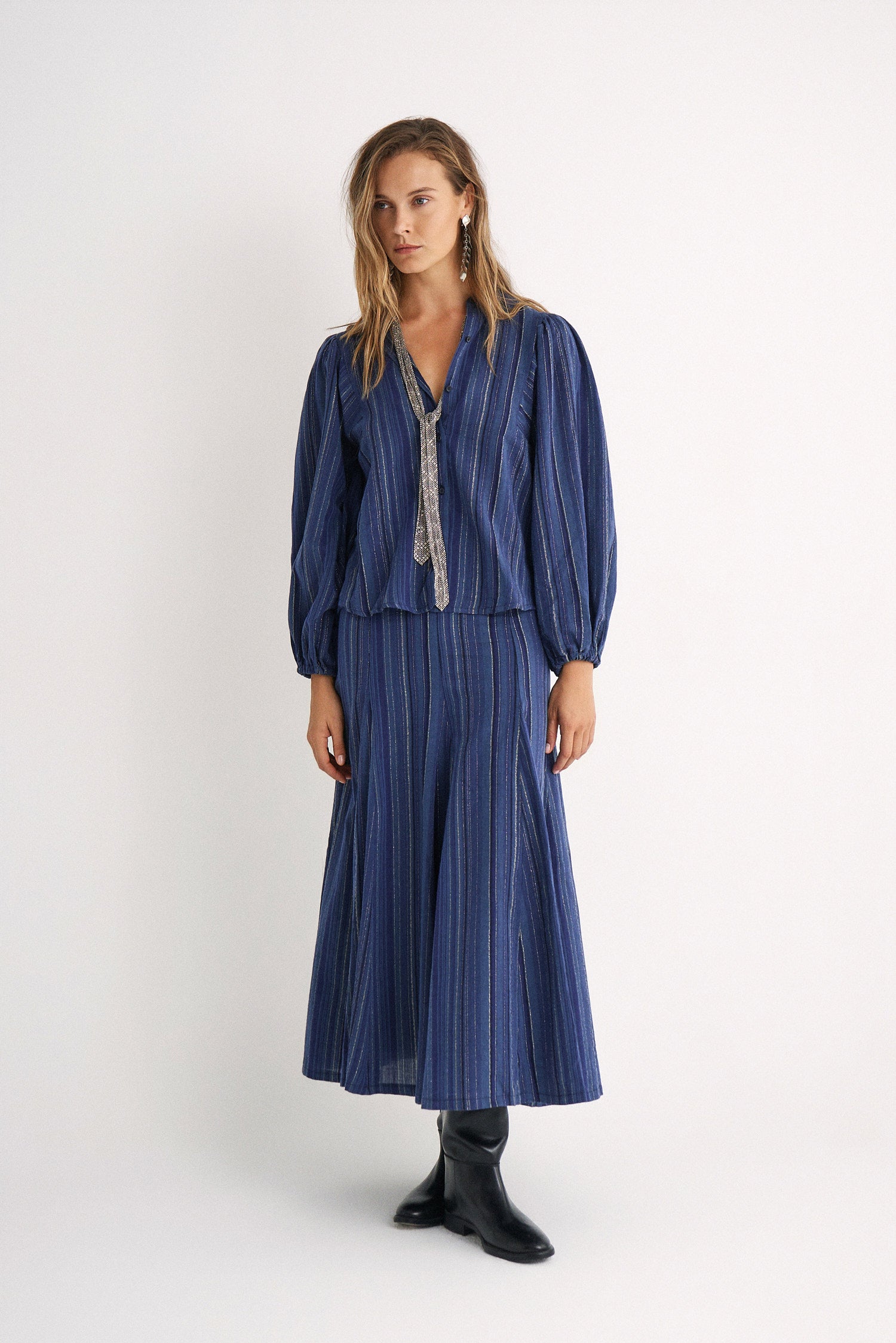 Falda Leslie Blue Stripes