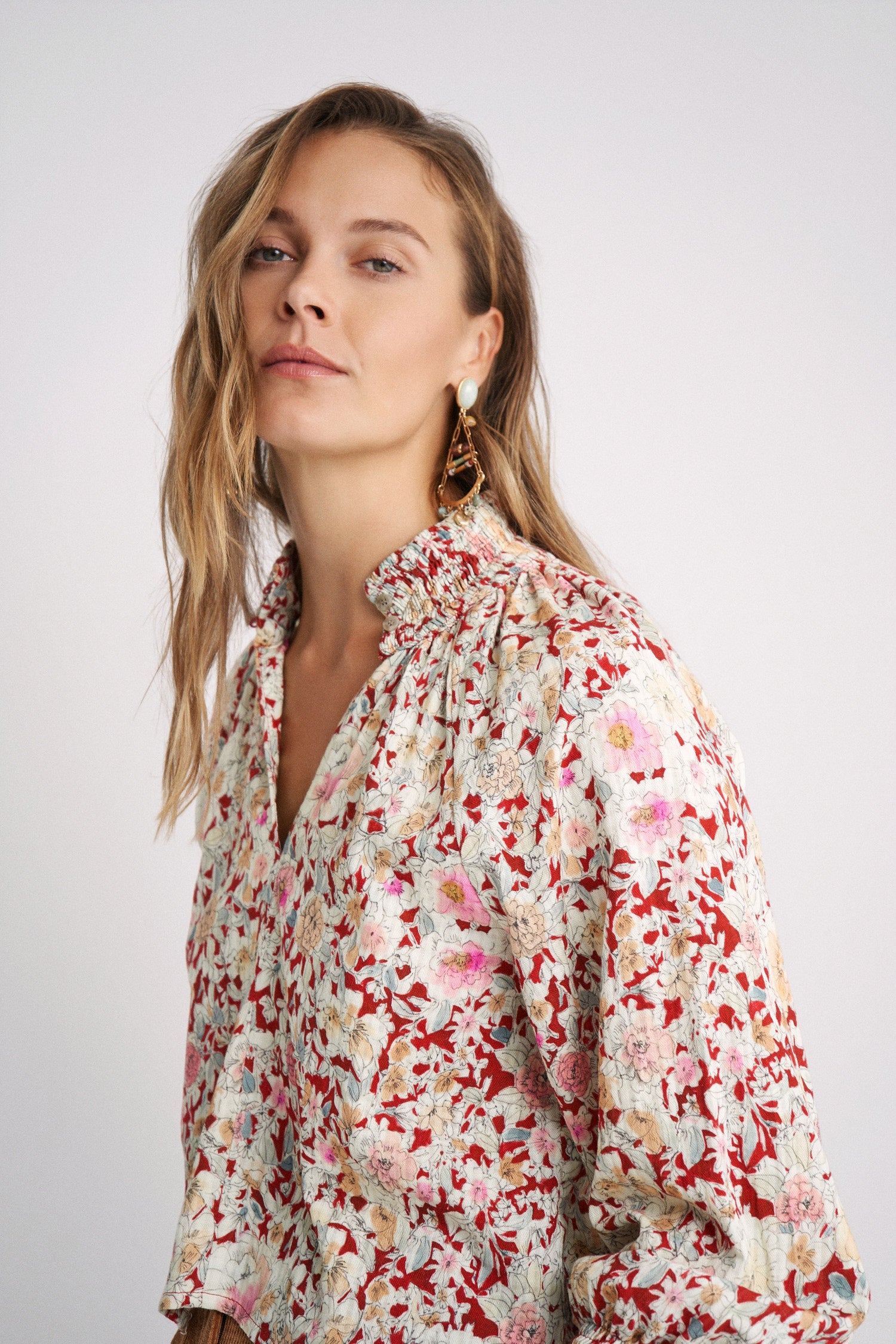 Blusa Xare Bloom red