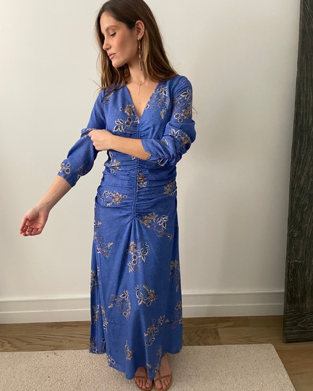PAMELA NEW Blue bloom dress