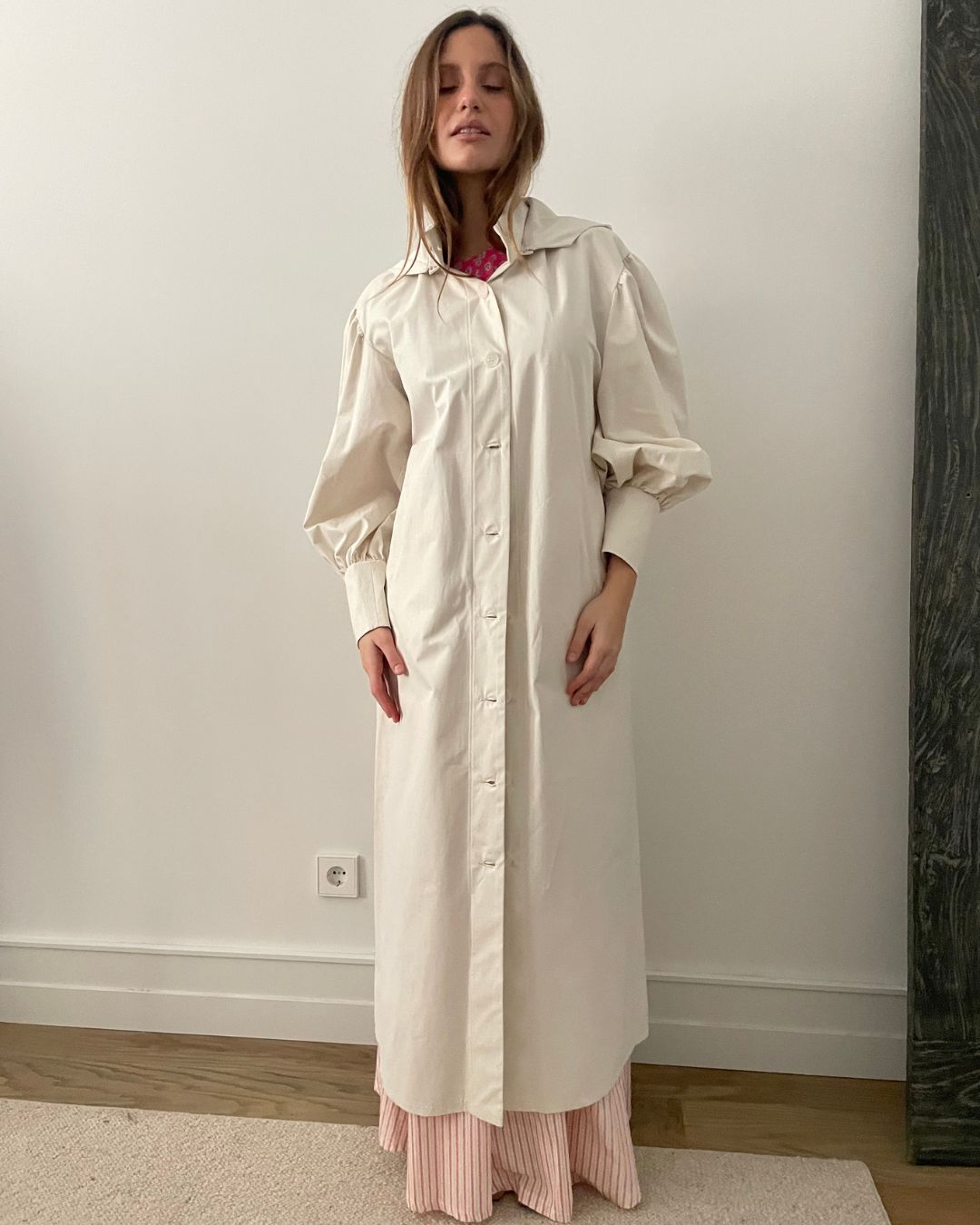 White Matte Waterproof Trench Coat