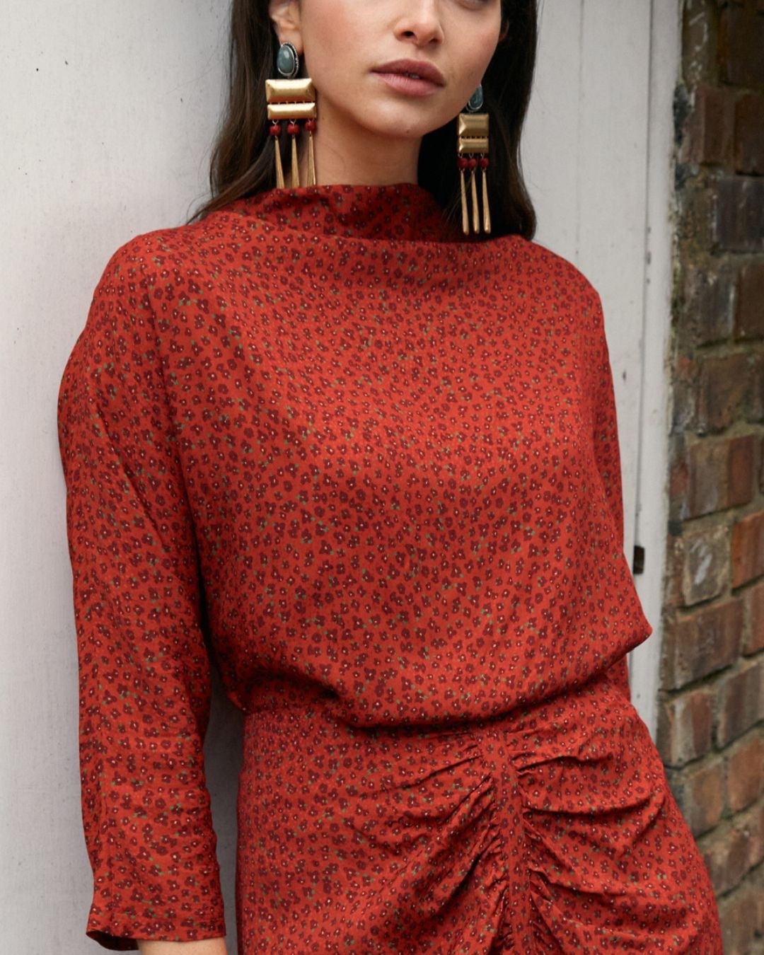 Blusa Laia Red flowers