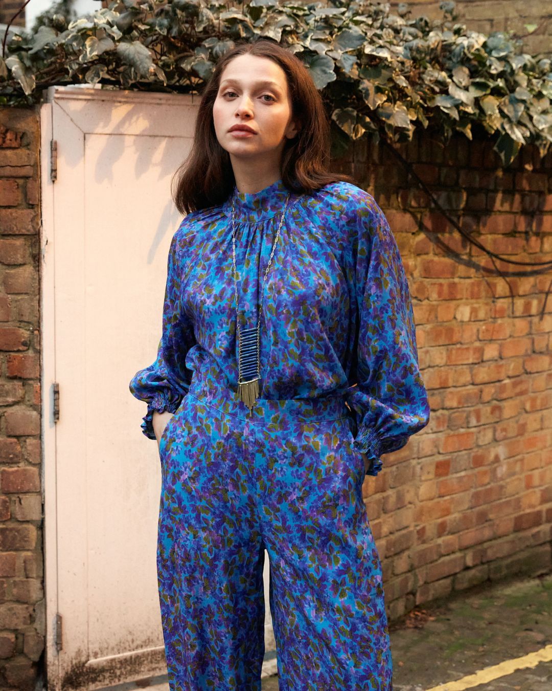 Blusa Alise Blue Flowers