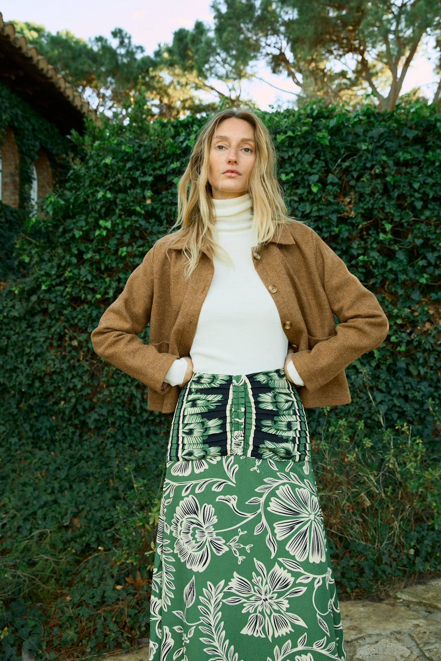 Falda Cris exotic green
