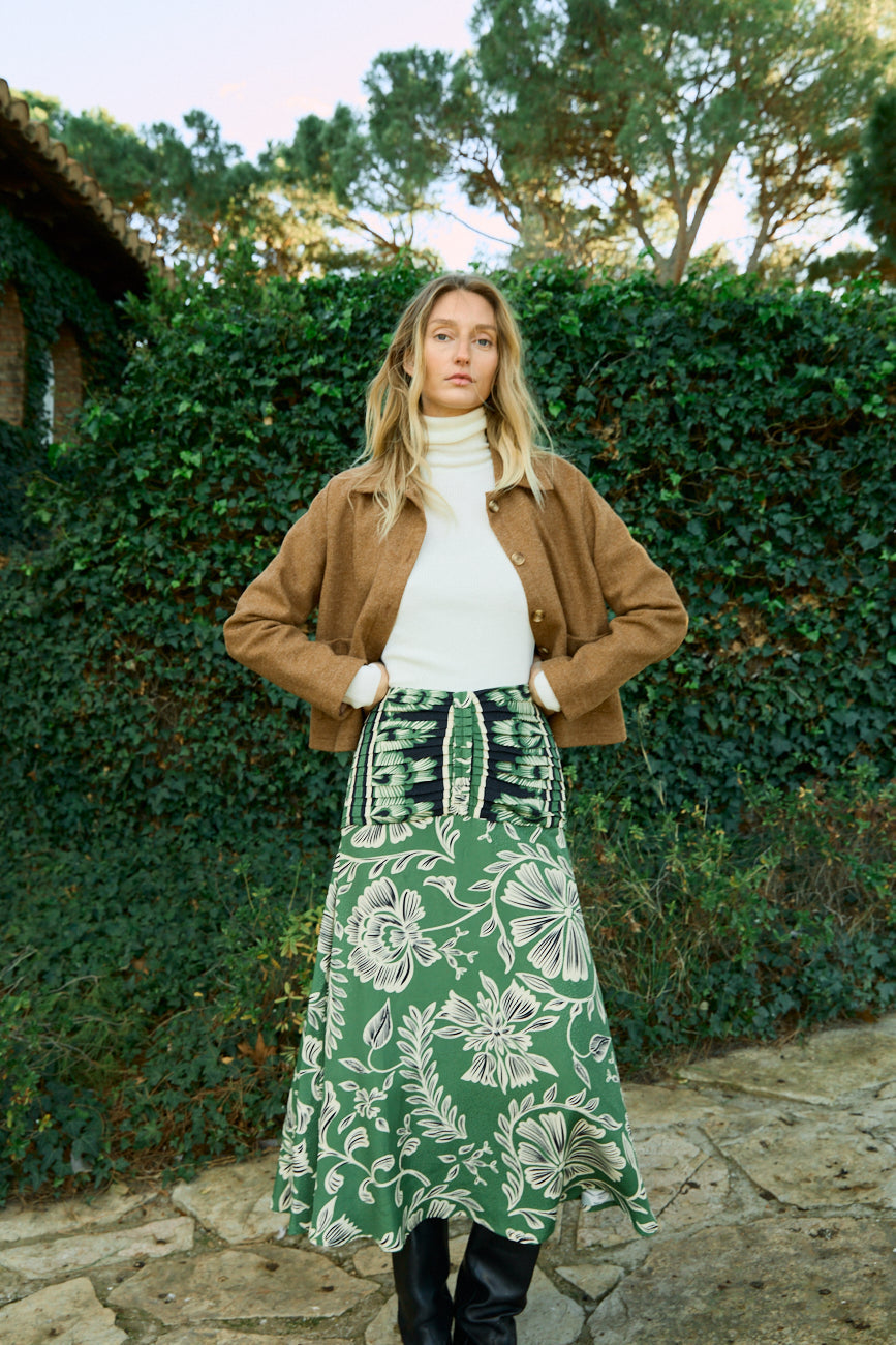 Falda Cris exotic green