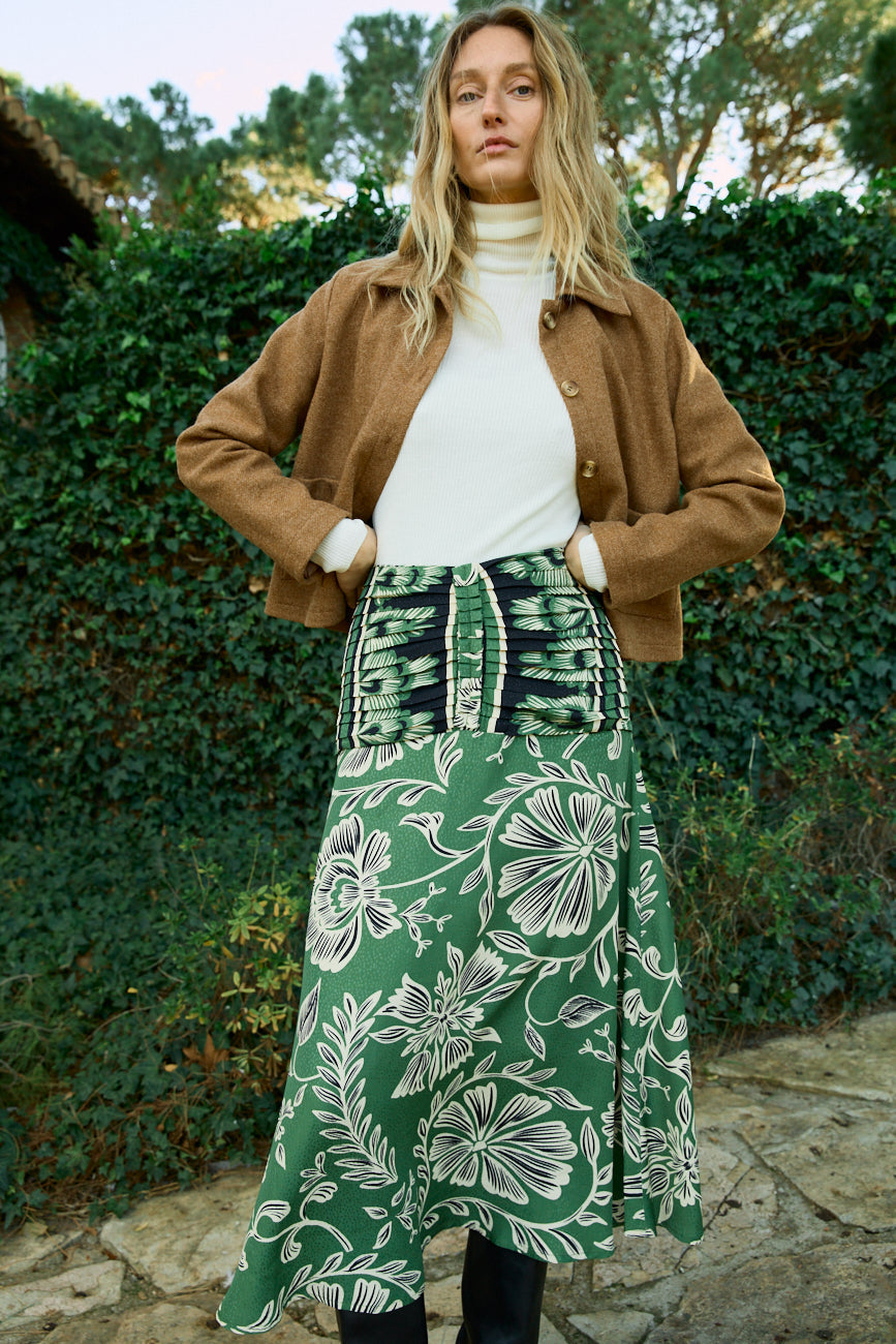 Falda Cris exotic green