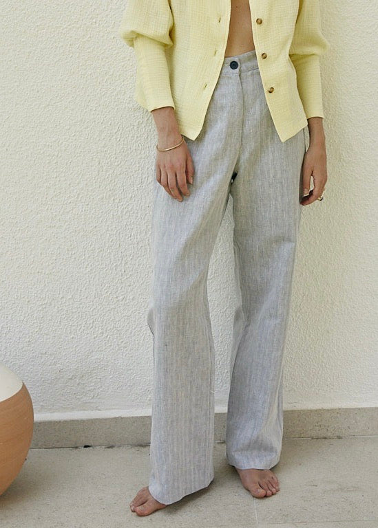 ANTOINE blue herringbone trousers