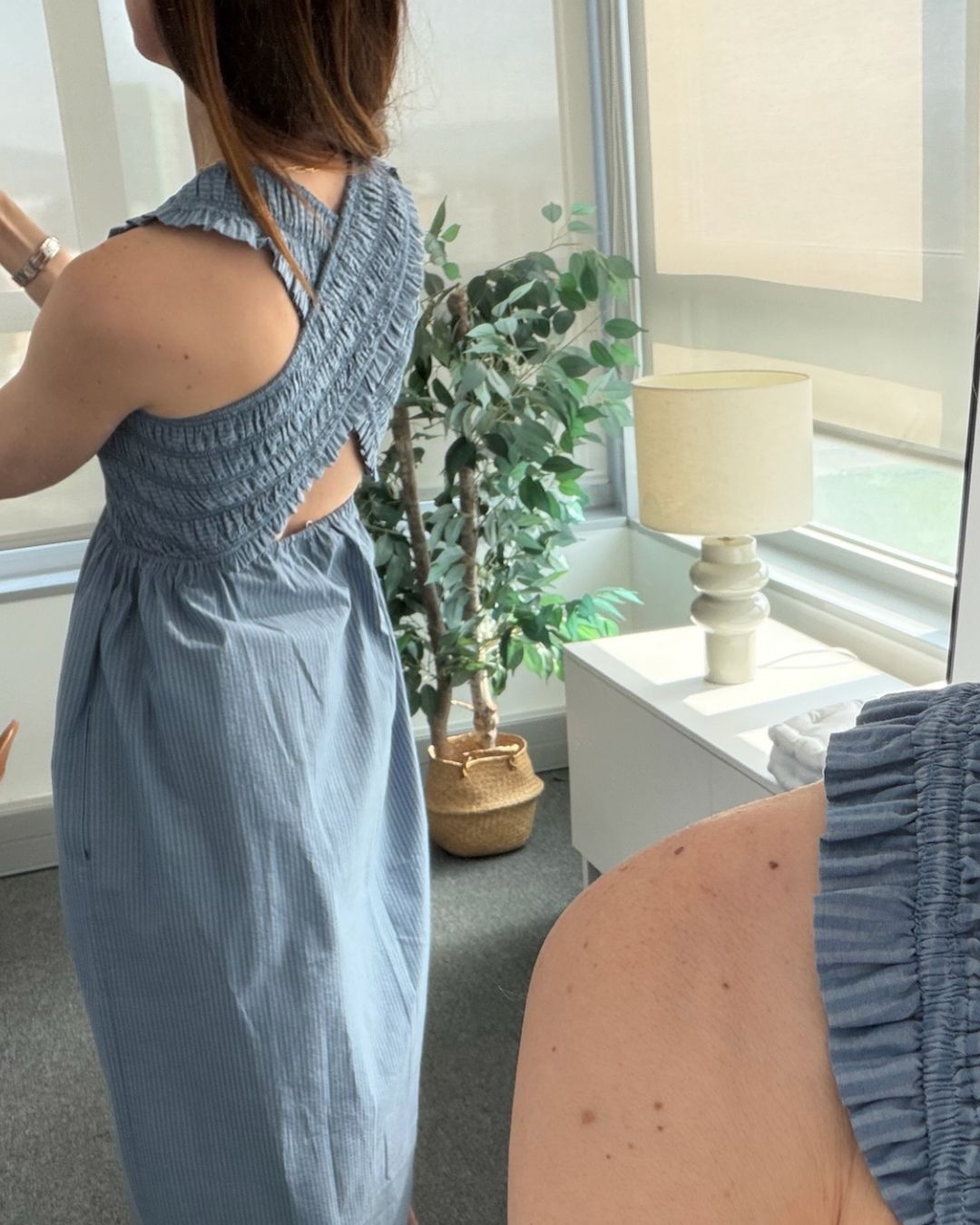 Vestido ISLA Light blue stripes