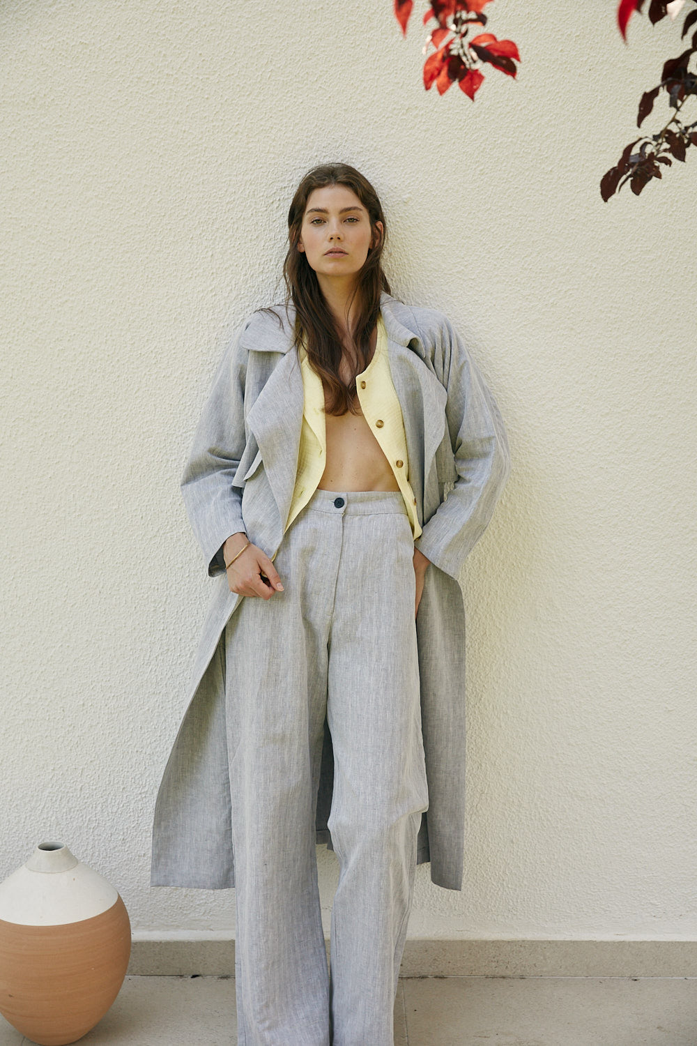 ANTOINE blue herringbone trousers