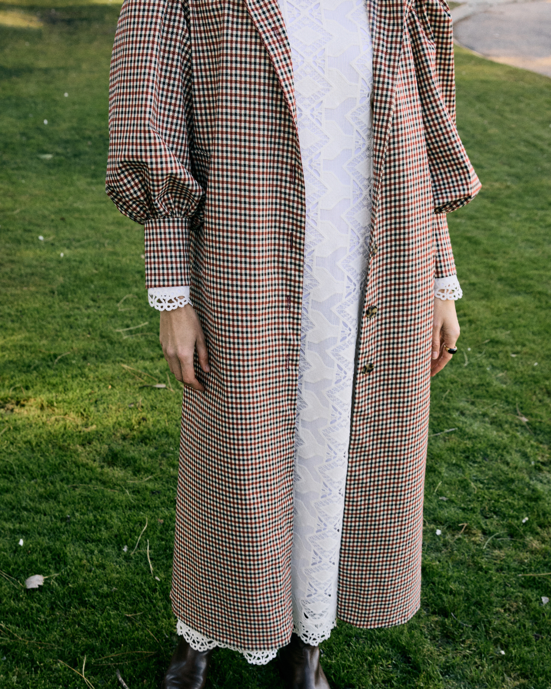Mat check gabardine