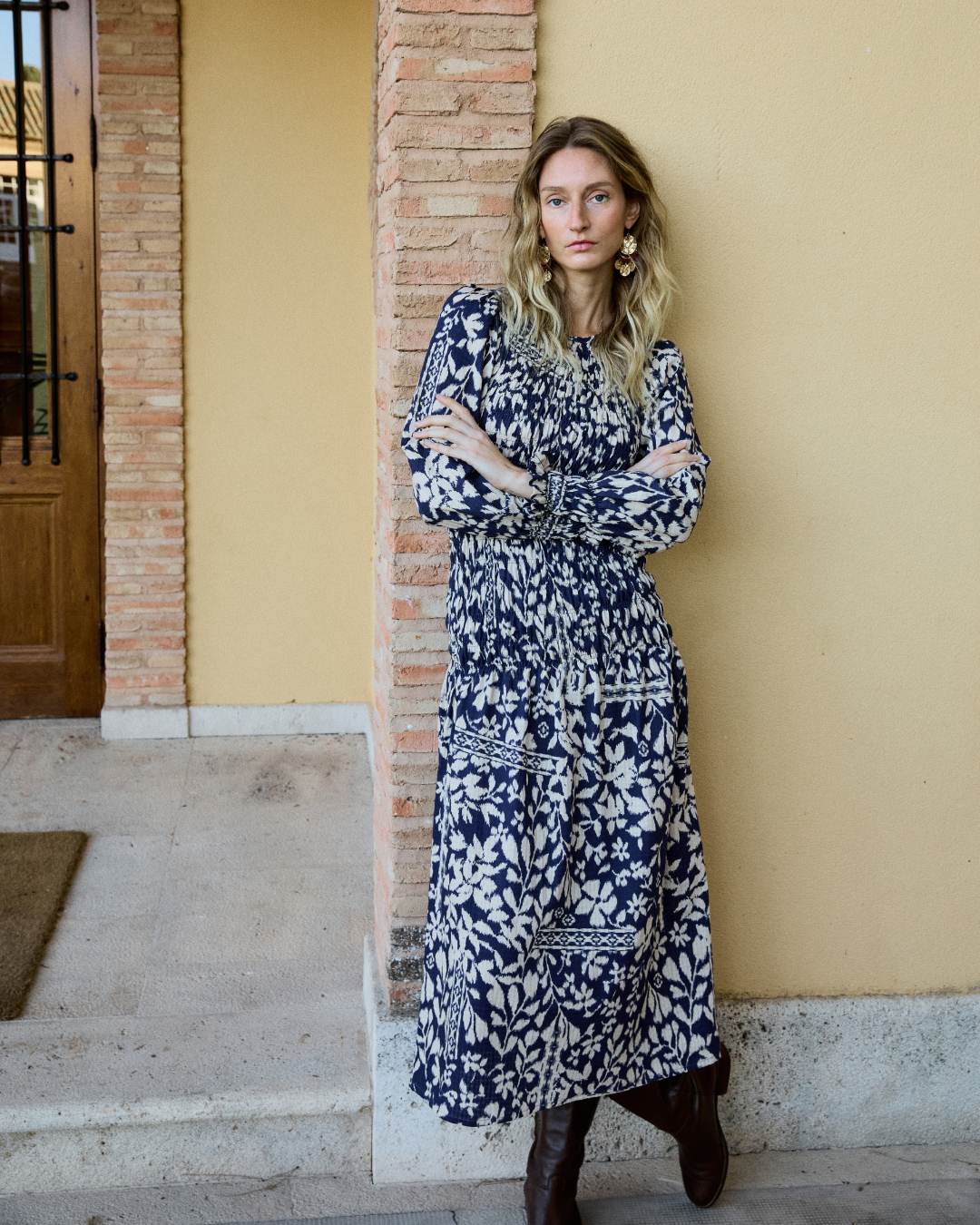 Vestido Valentina Bleu hibiscus