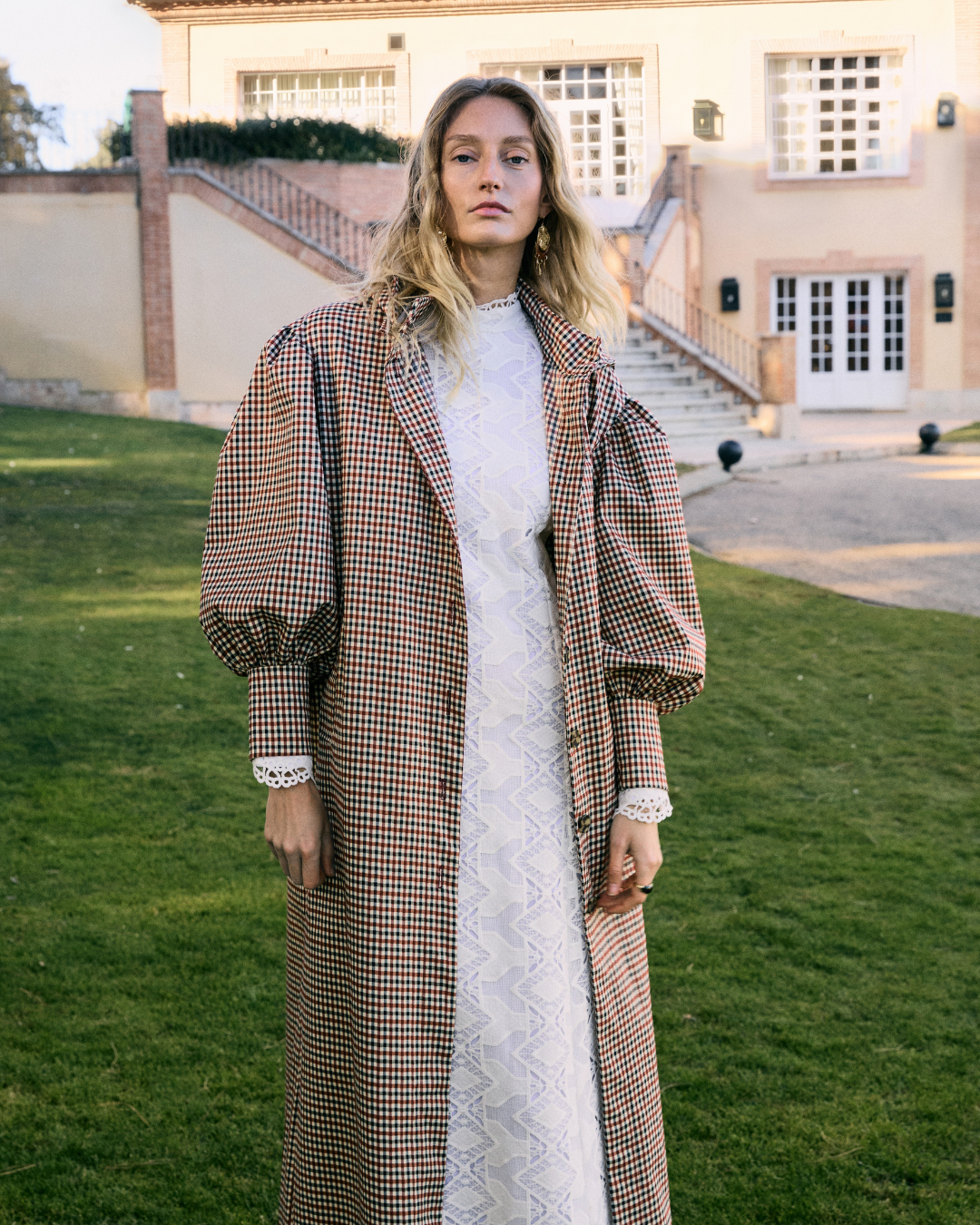 Mat check gabardine