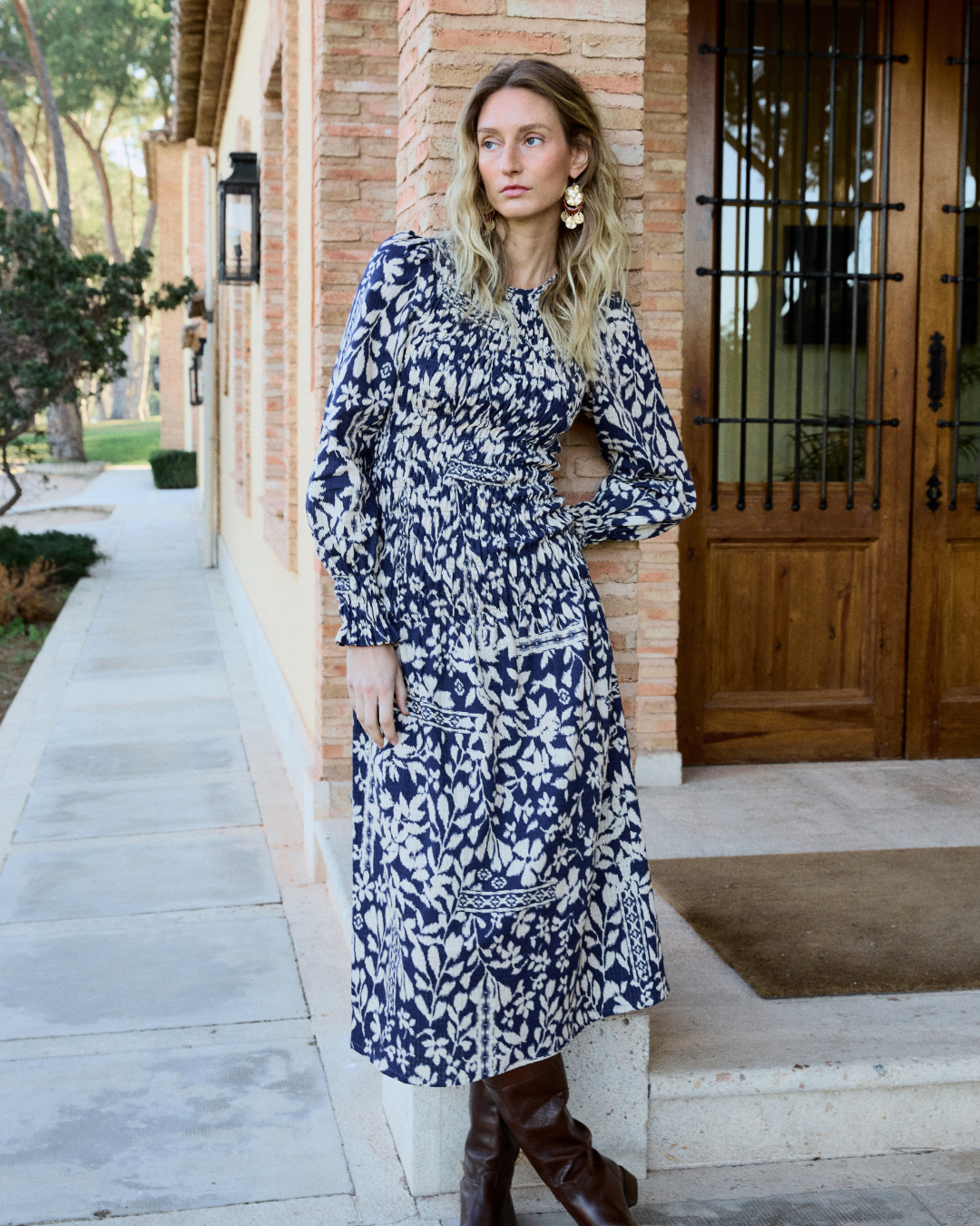 Vestido Valentina Bleu hibiscus