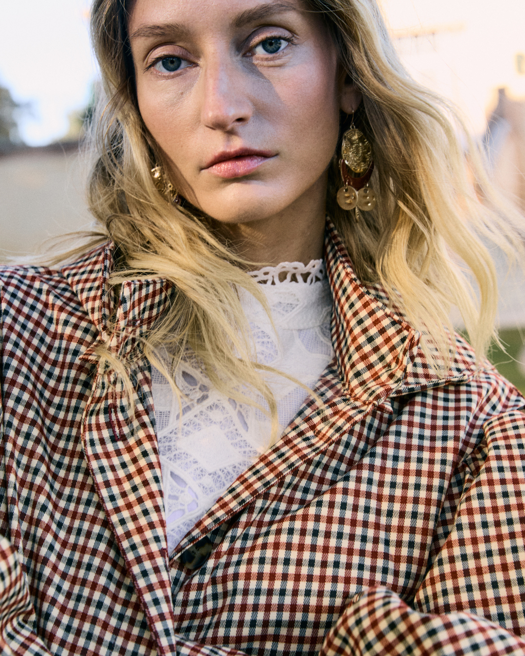Mat check gabardine