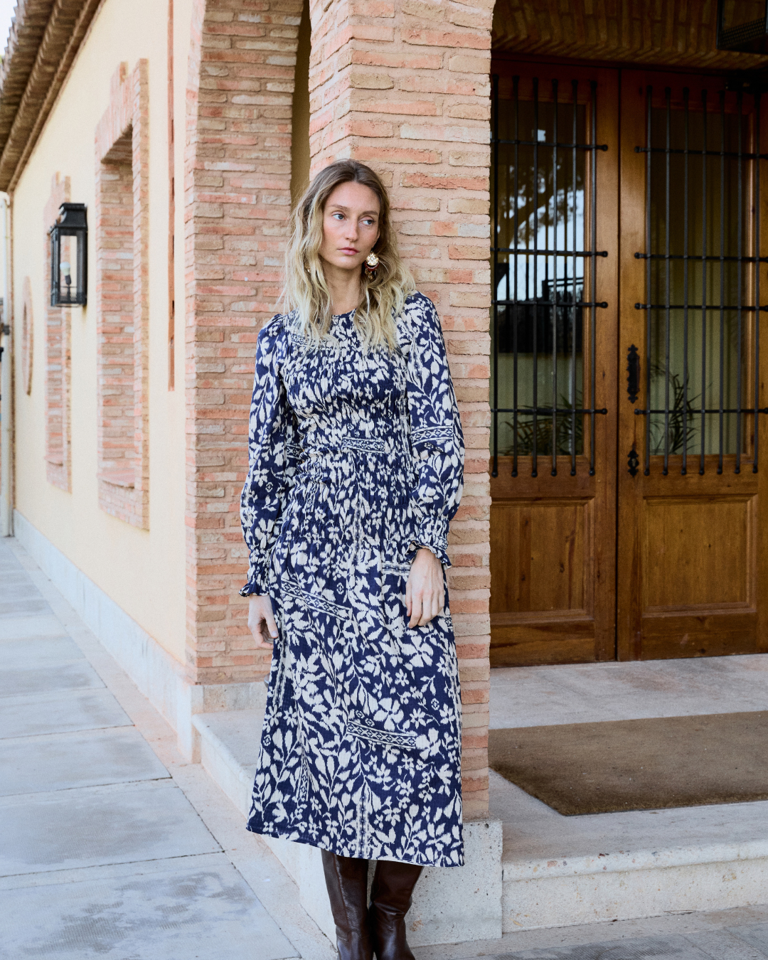 Vestido Valentina Bleu hibiscus