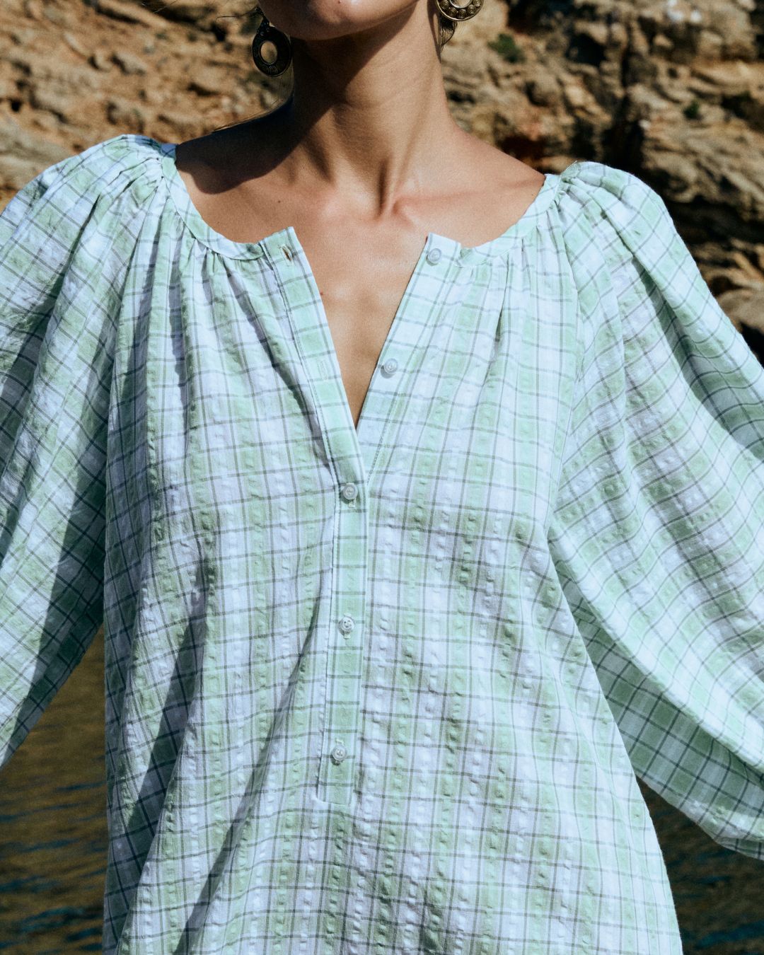 ALE Green check dress