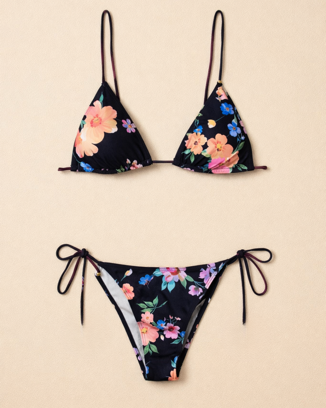Bikini MONTAUK Dark flowers