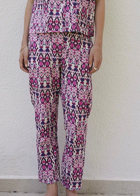 Pantalones ROB ikat fucsia