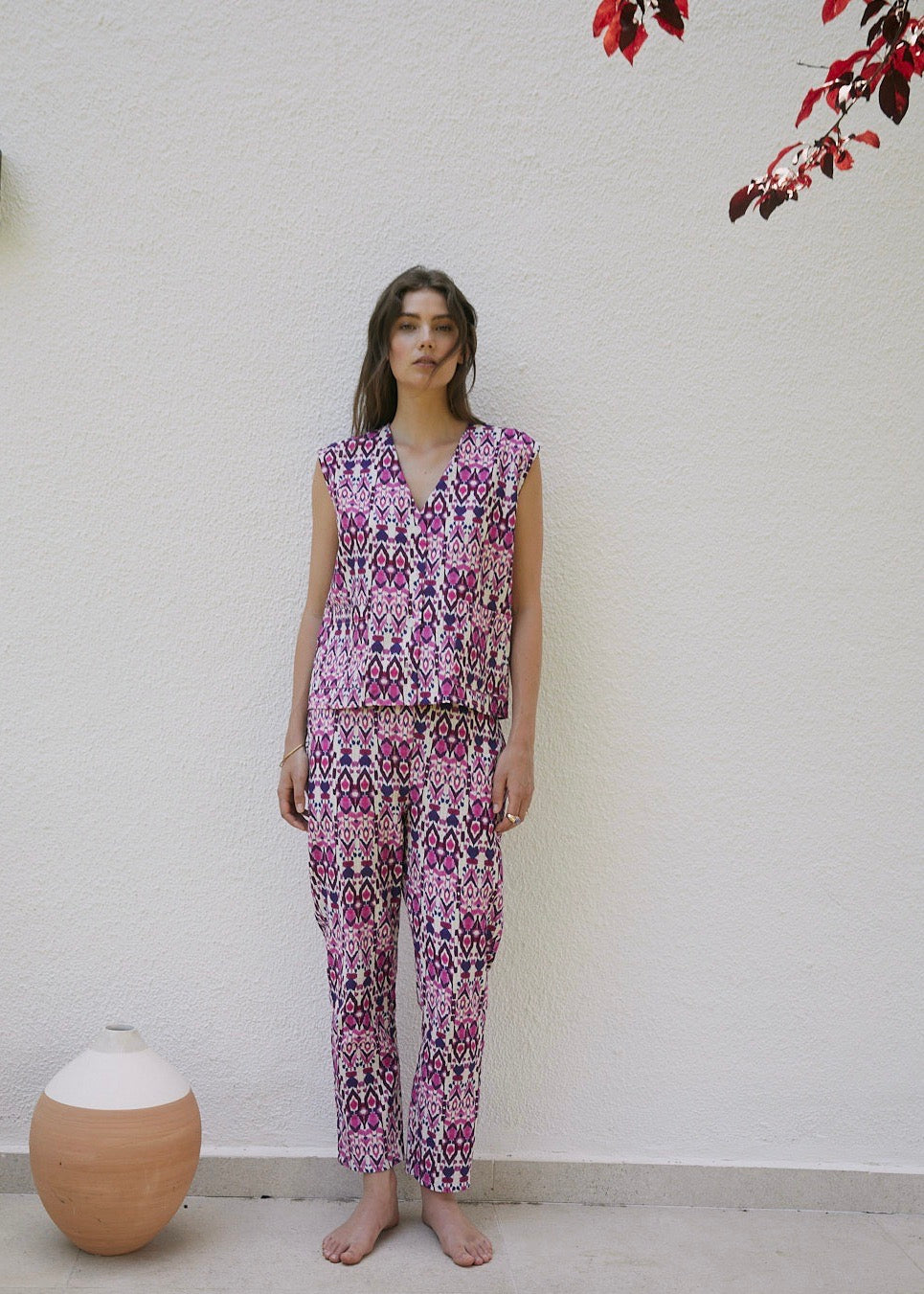 Fuchsia ikat ROB pants