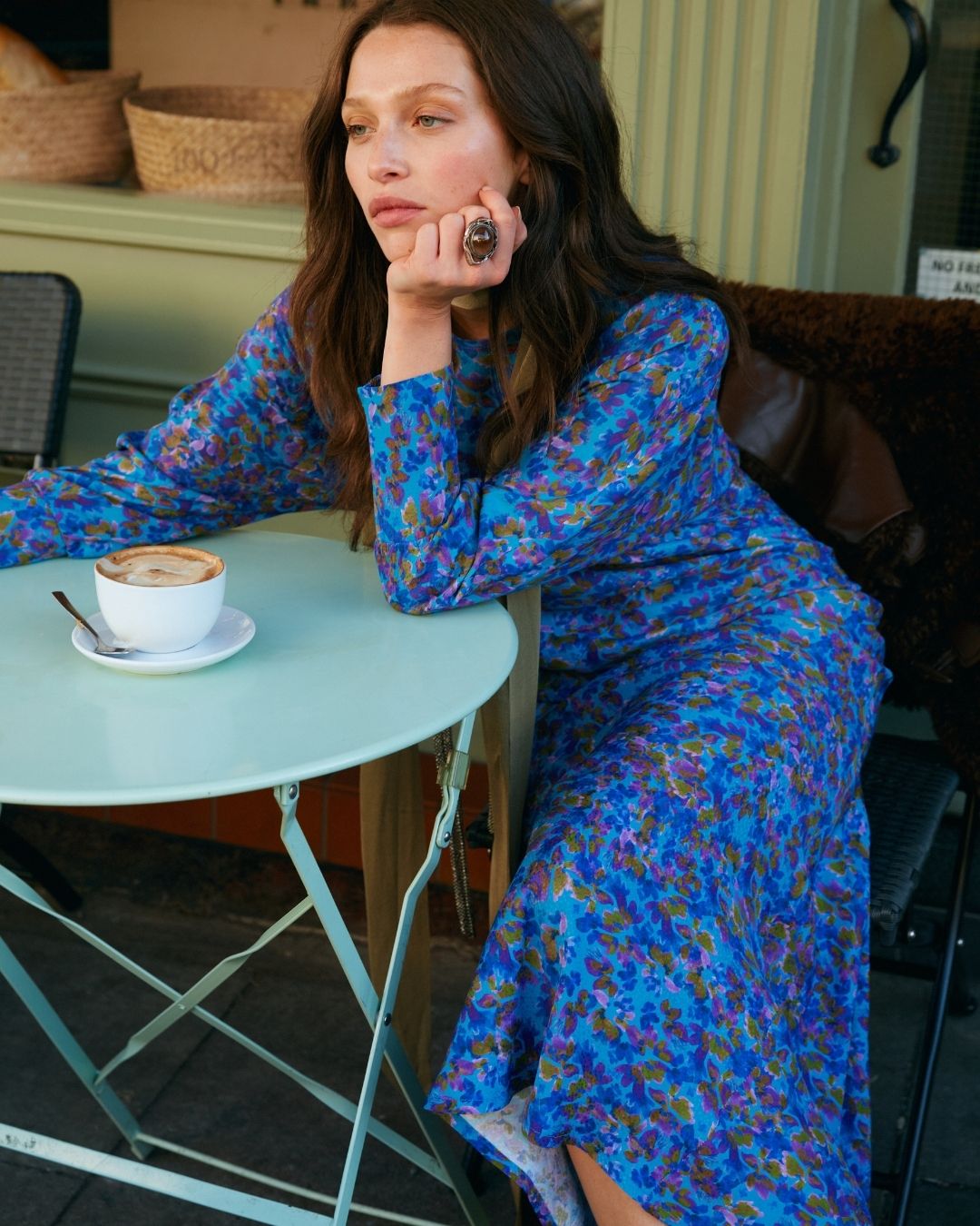 Berta Blue Flowers Dress