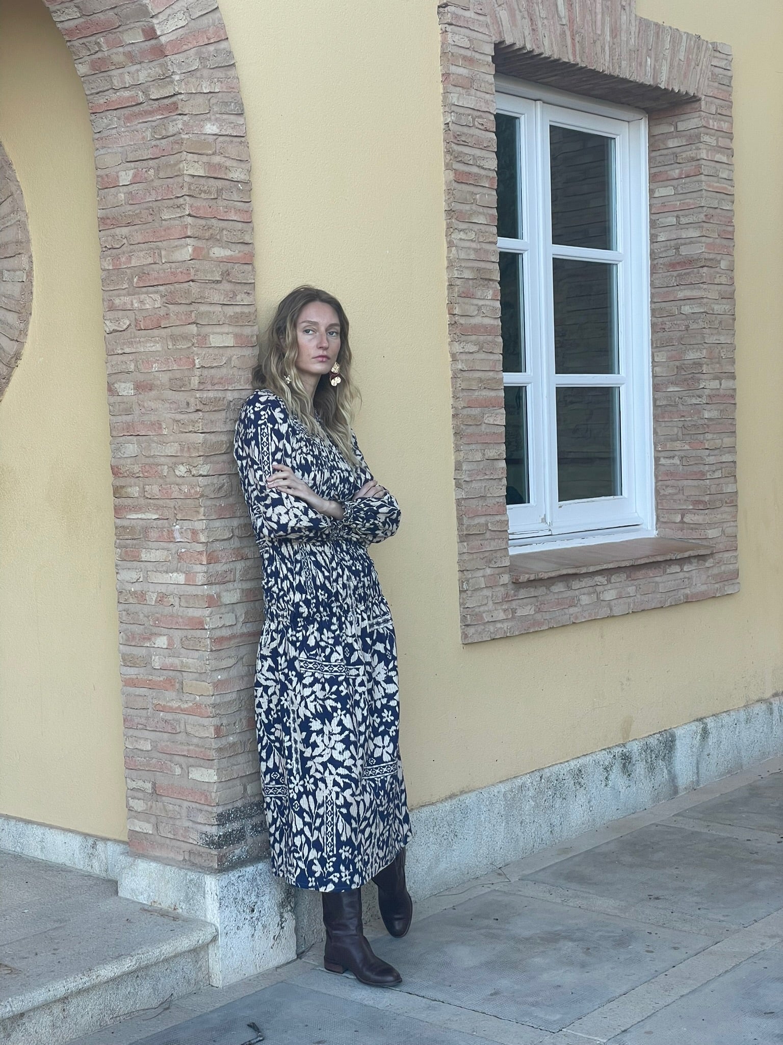 Vestido Valentina Bleu hibiscus